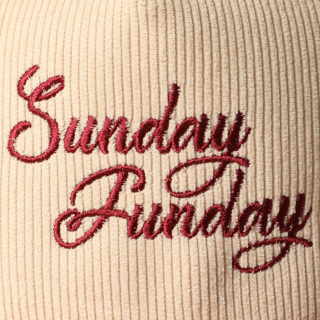 Sunday Funday Corduroy Trucker Baseball Cap