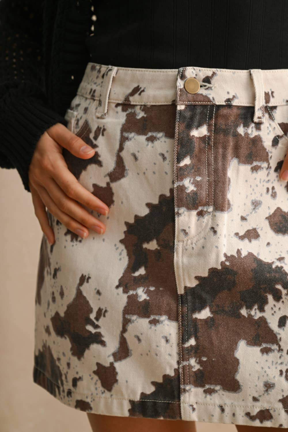 Cow MULTI PRINT MINI SKIRT
