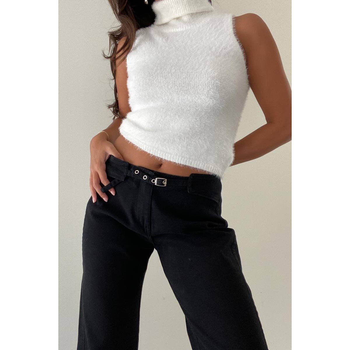 Nicol DENIM TROUSER WITH ADJUSTABLE Belt