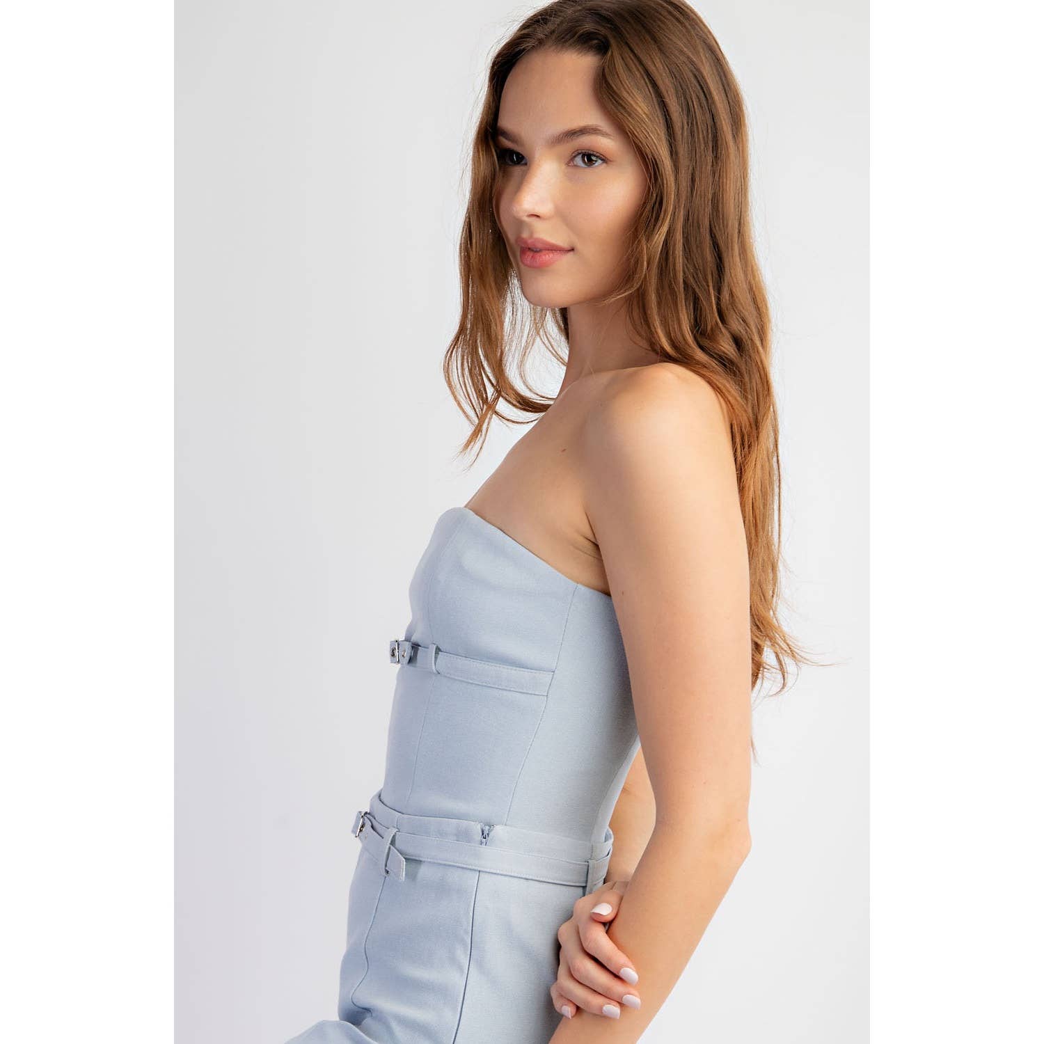 Charlotte WOVEN TUBE TOP WITH BELT DETAIL