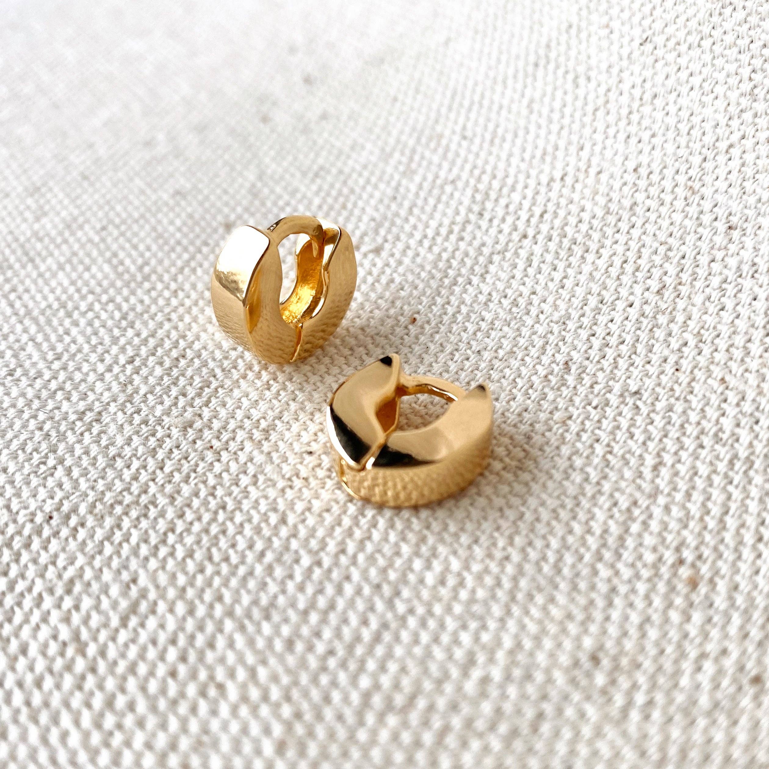 18k Gold filled Mini Chunky Clicker Earrings