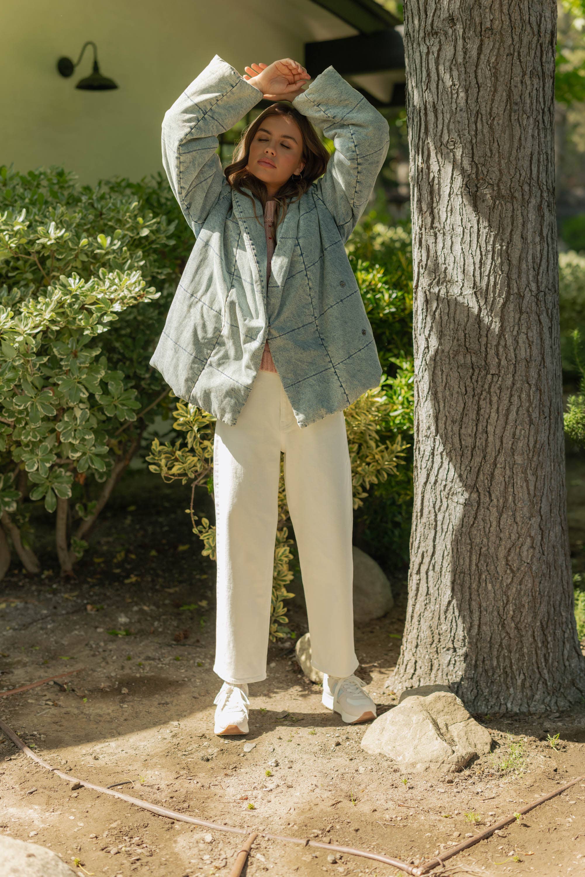 Blaise QUILTED TIE TO CLOSE DENIM JACKET