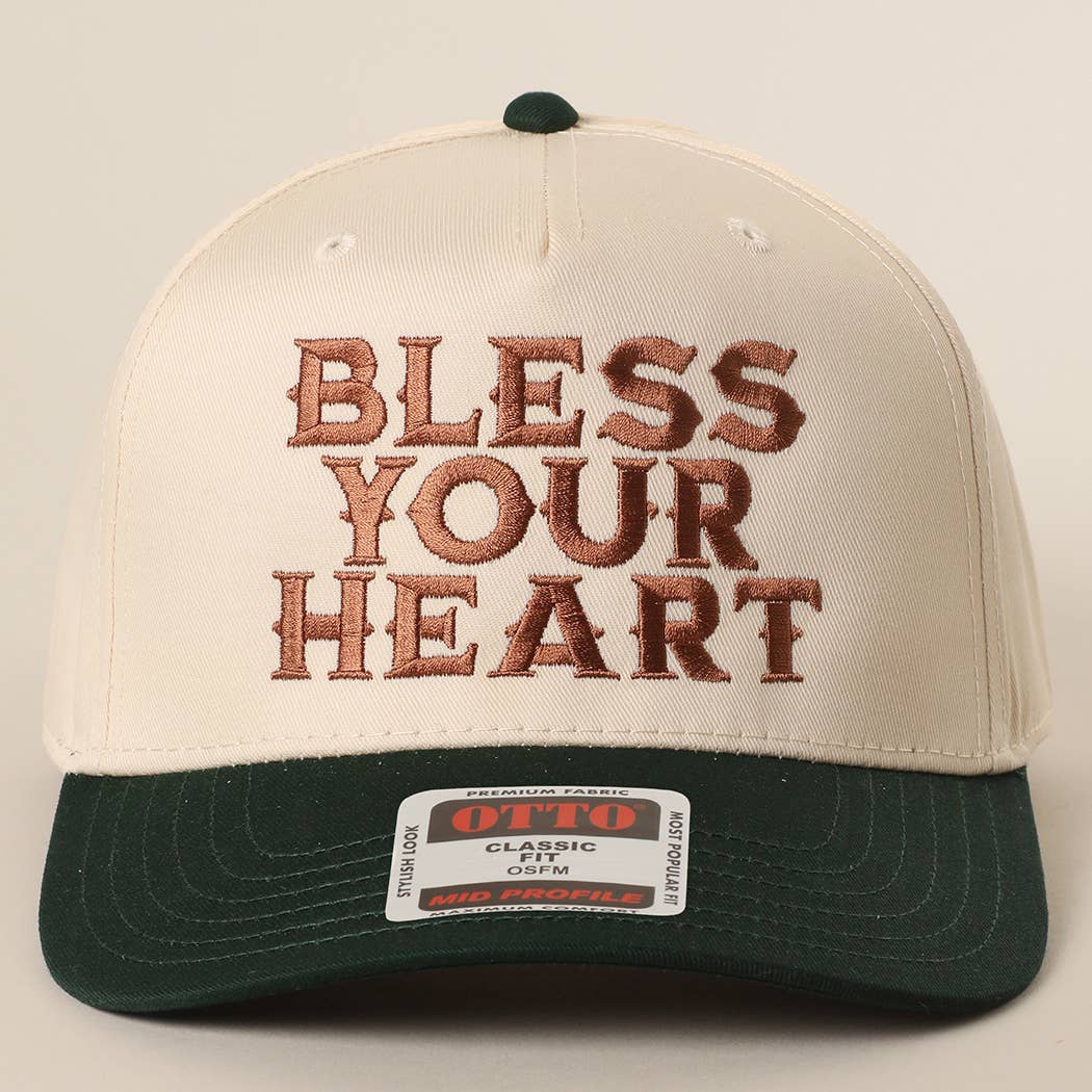 BLESS YOUR HEART Embroidery Trucker Hat