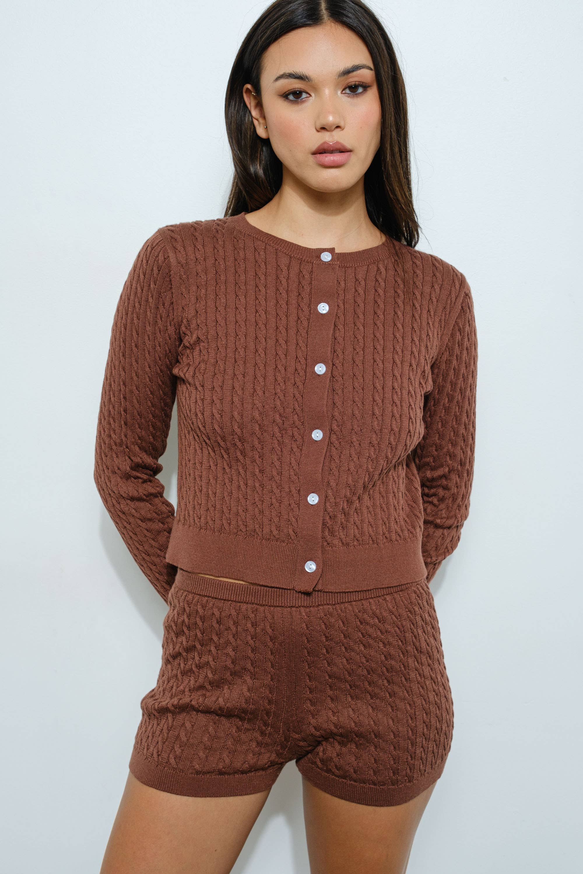 PHOEBE CABLE KNIT CARDIGAN – Cozy, Playful