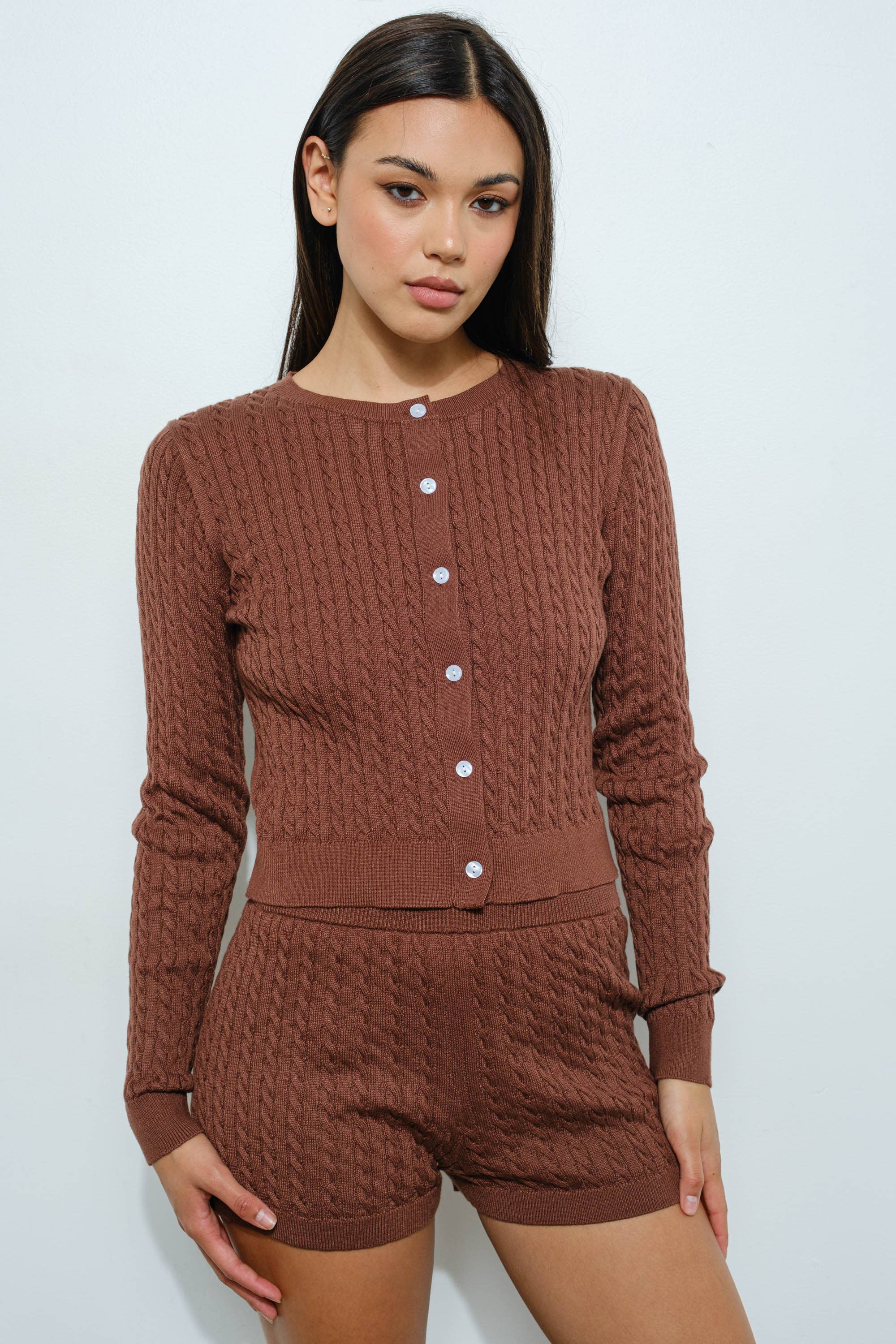 PHOEBE CABLE KNIT CARDIGAN – Cozy, Playful