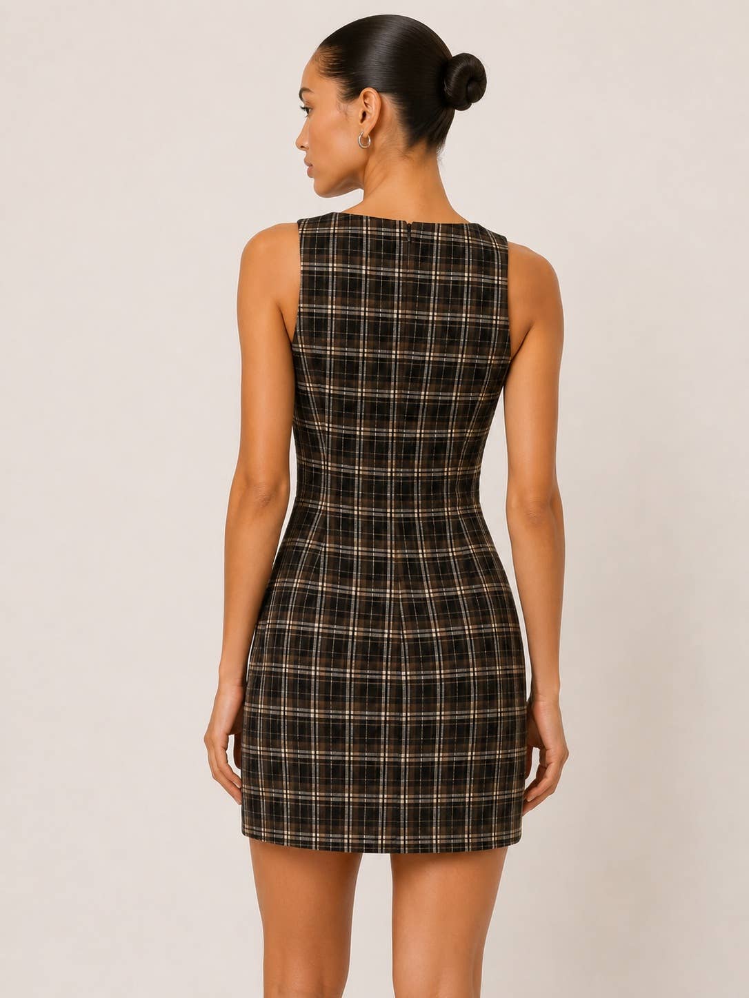 Marleigh A-LINE PLAID MINI DRESS
