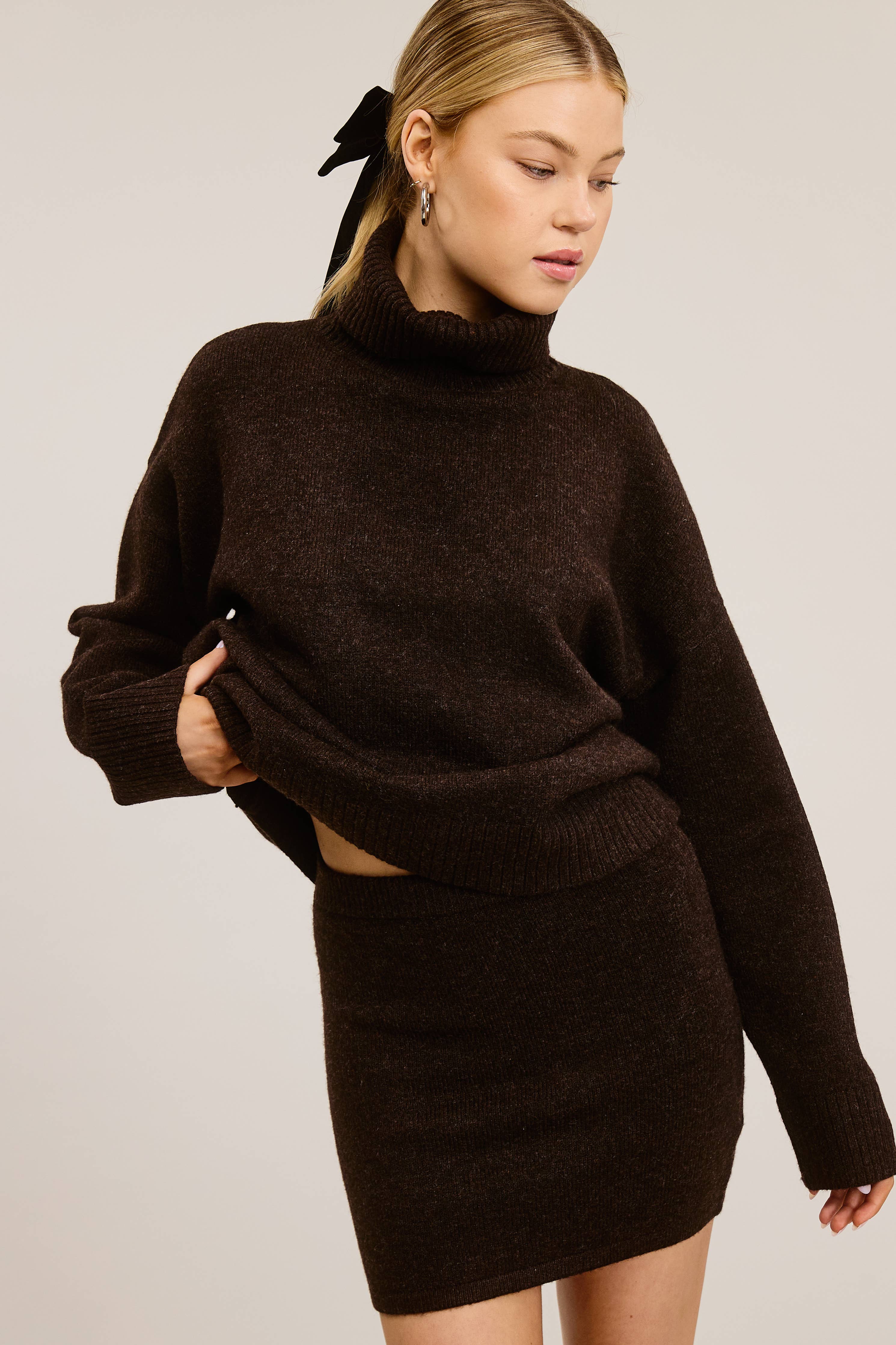 Hadley TURTLENECK SWEATER MINI-SKIRT MATCHING SET