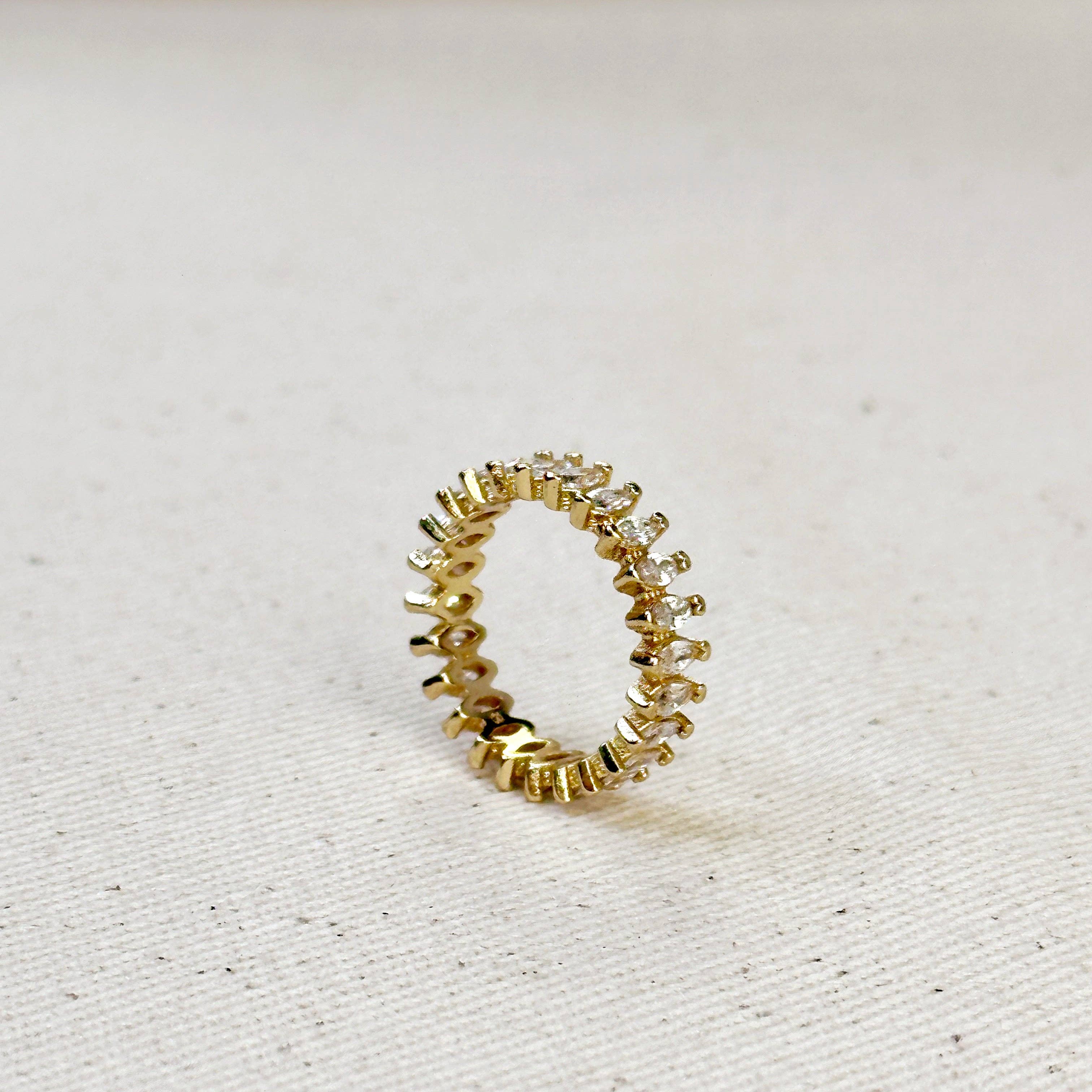 18k Gold Filled Marquise Eternity Band Ring