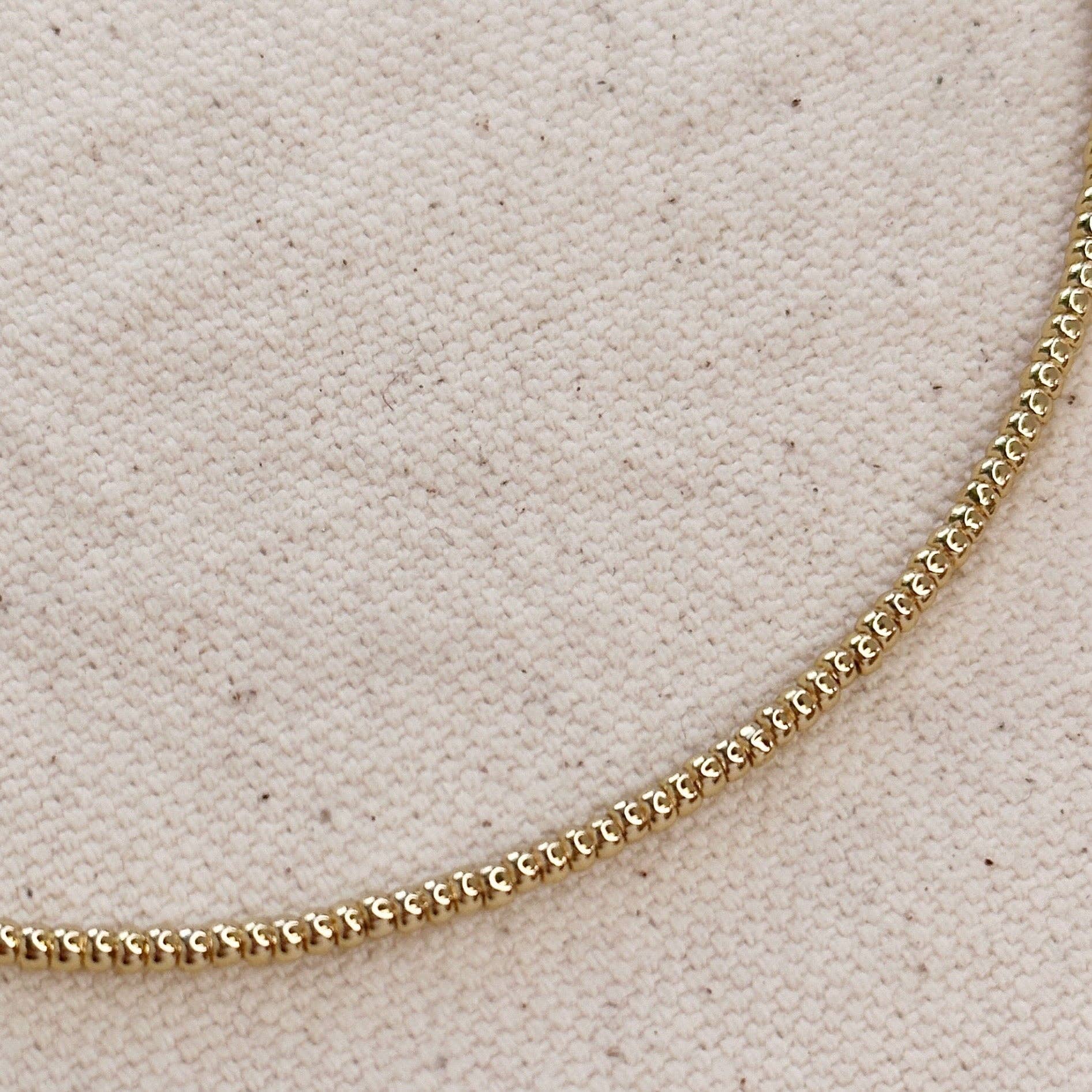 18K Gold Filled Mini Beaded Choker