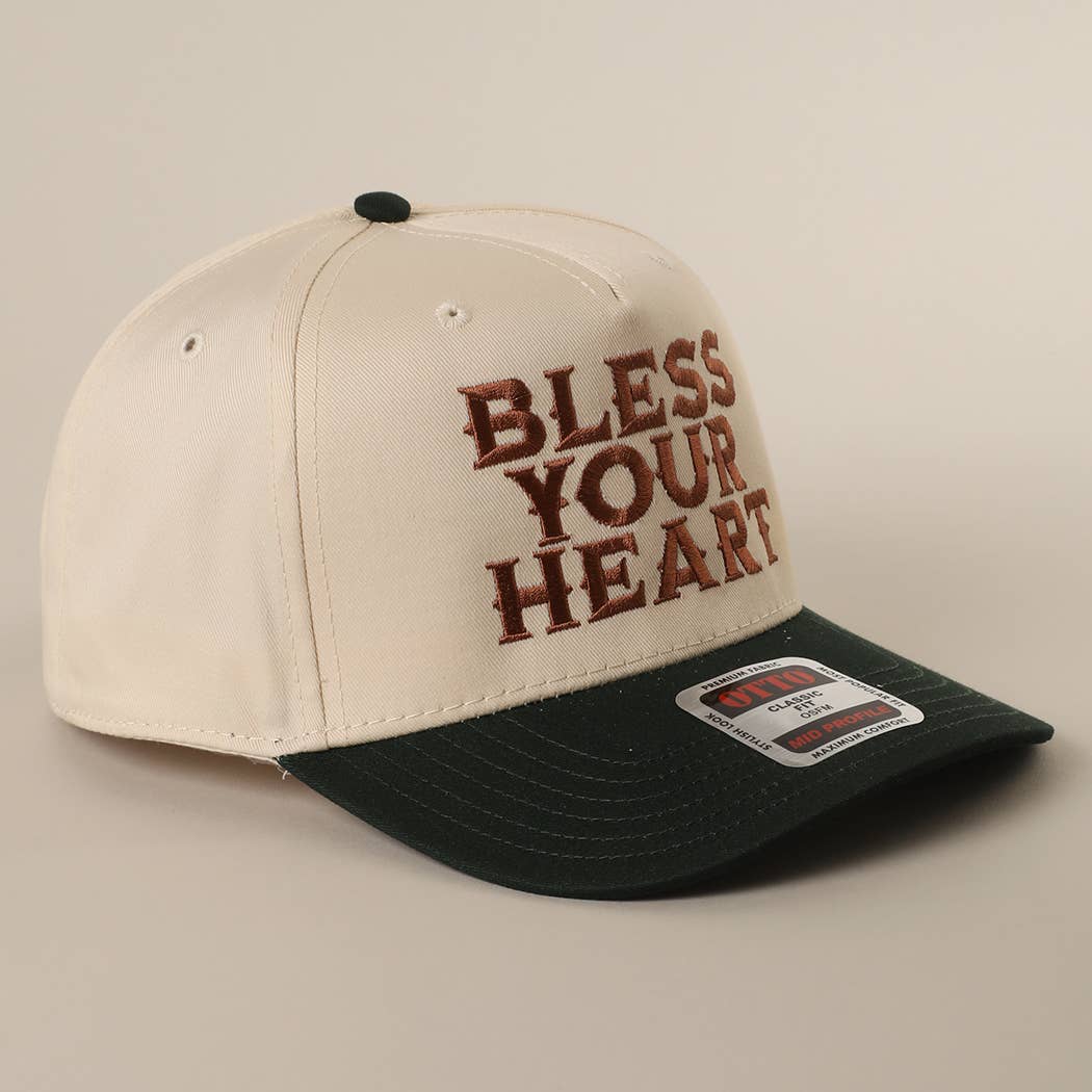 BLESS YOUR HEART Embroidery Trucker Hat