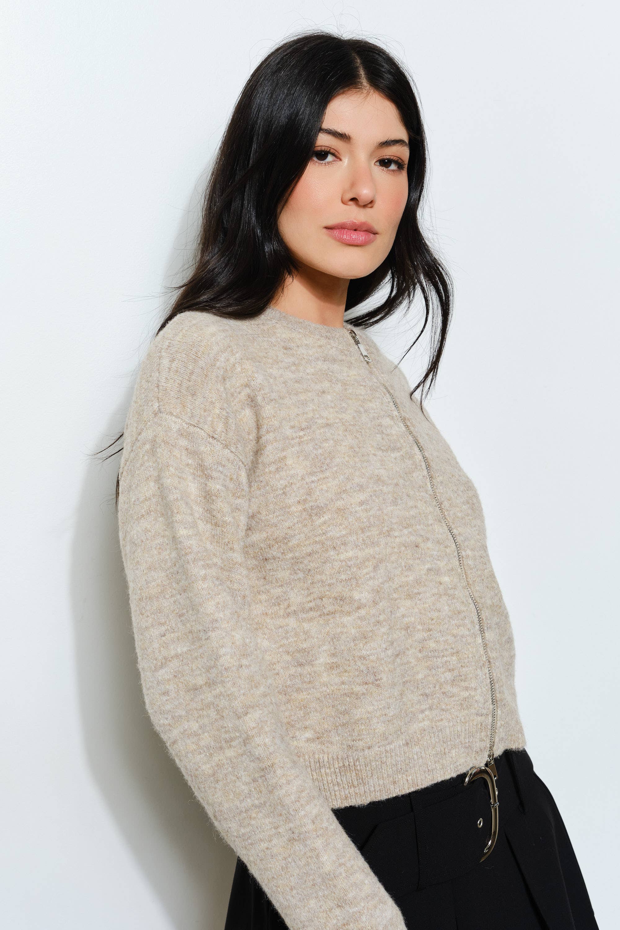 PARKER ZIP CARDIGAN