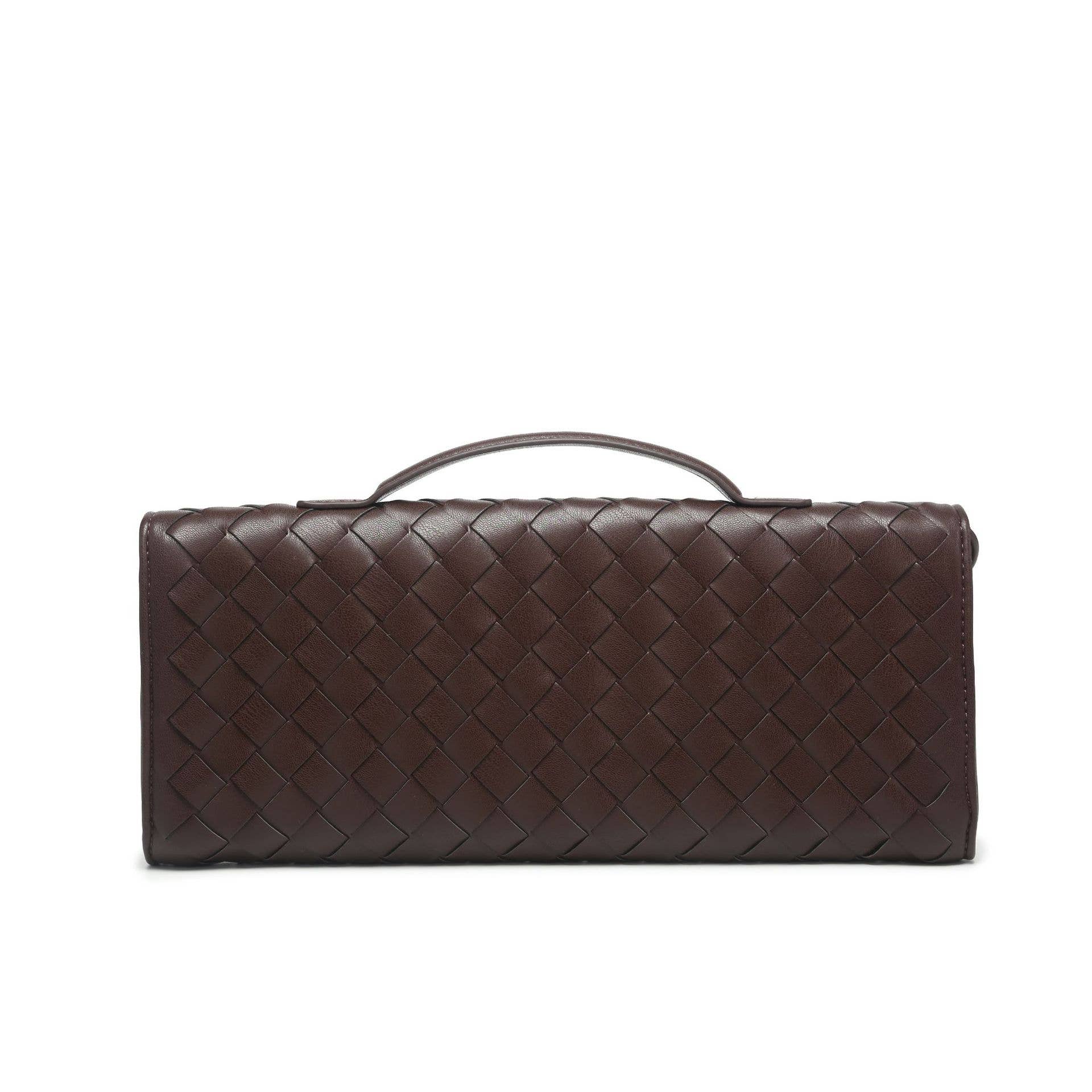 Sasha Weave Faux Leather Clutch