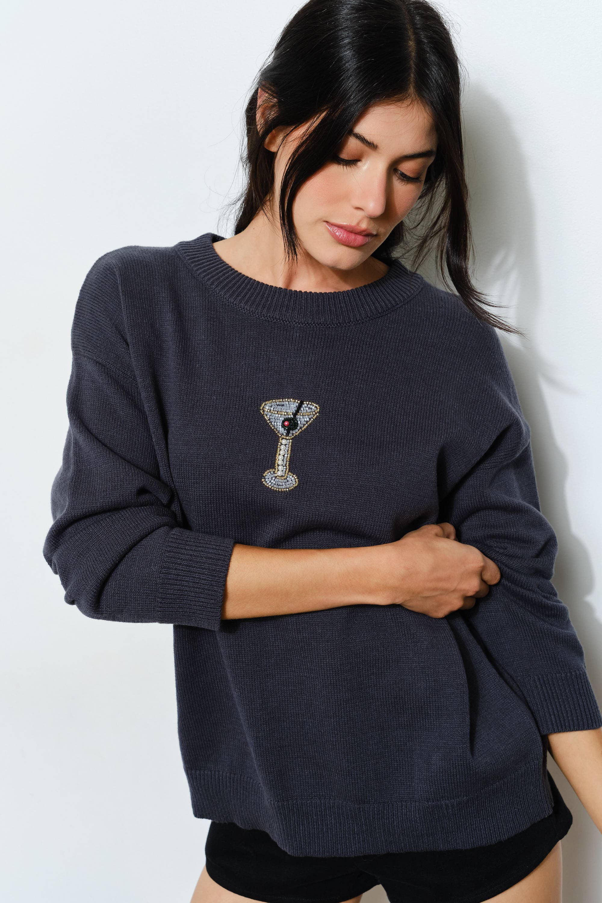 SORA MARTINI BEAD SWEATER