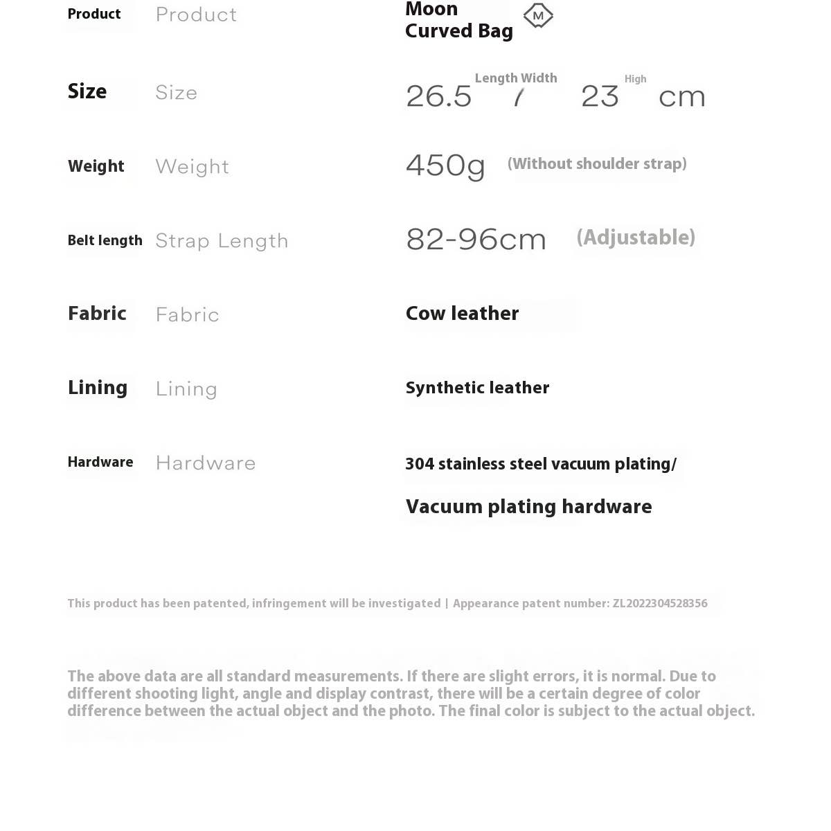 Small Moon Bag – Classy Shoulder Underarm Tote