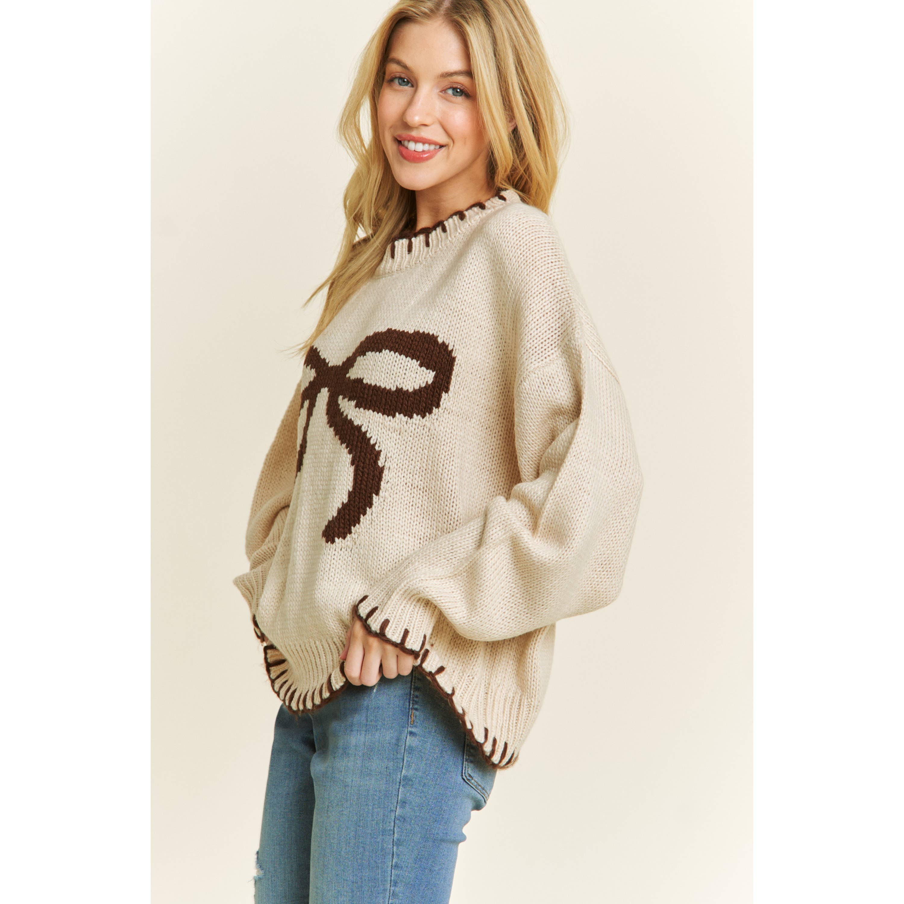 Ella BOW PULLOVER SWEATER