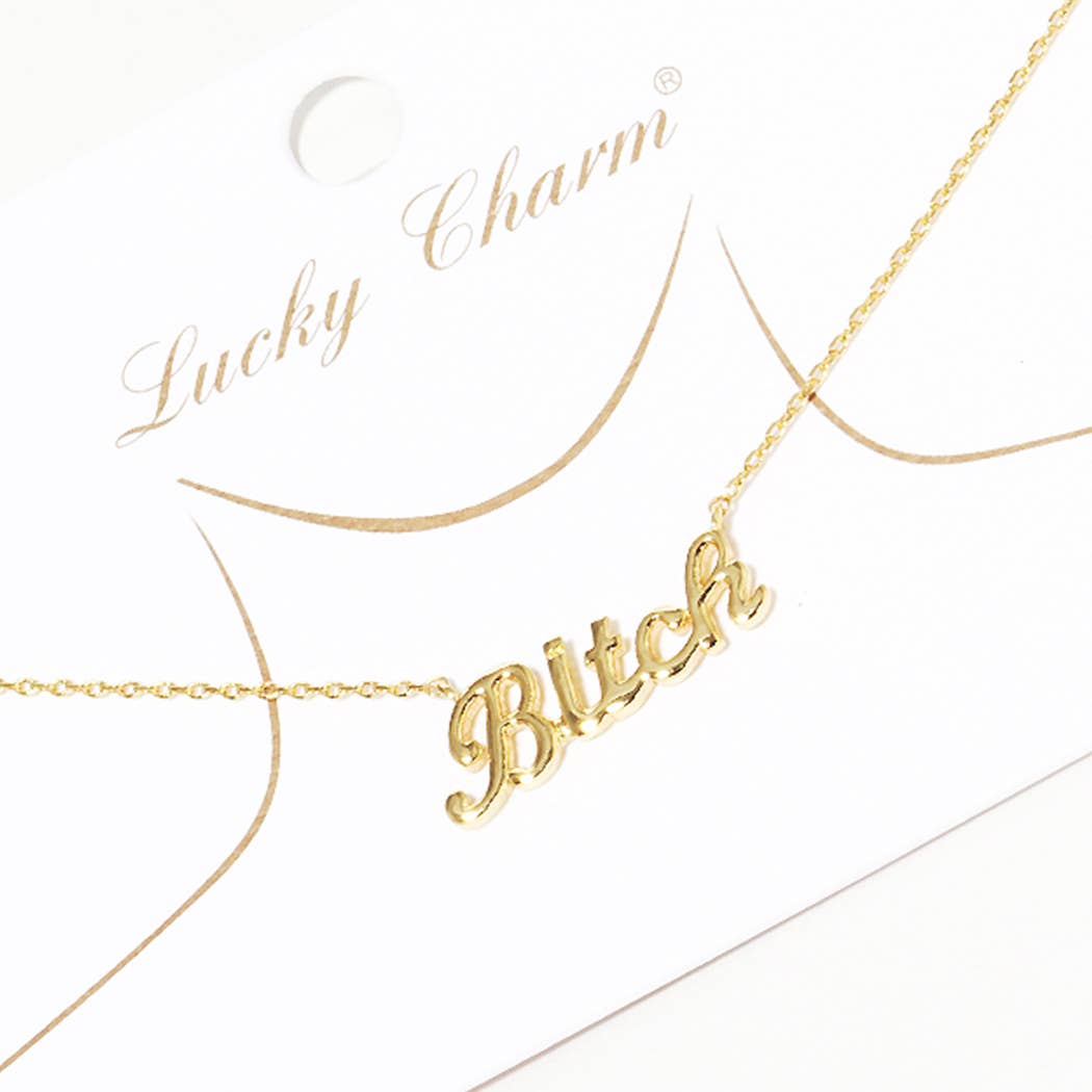 Gold-Dipped Bitch Fashion Necklaces