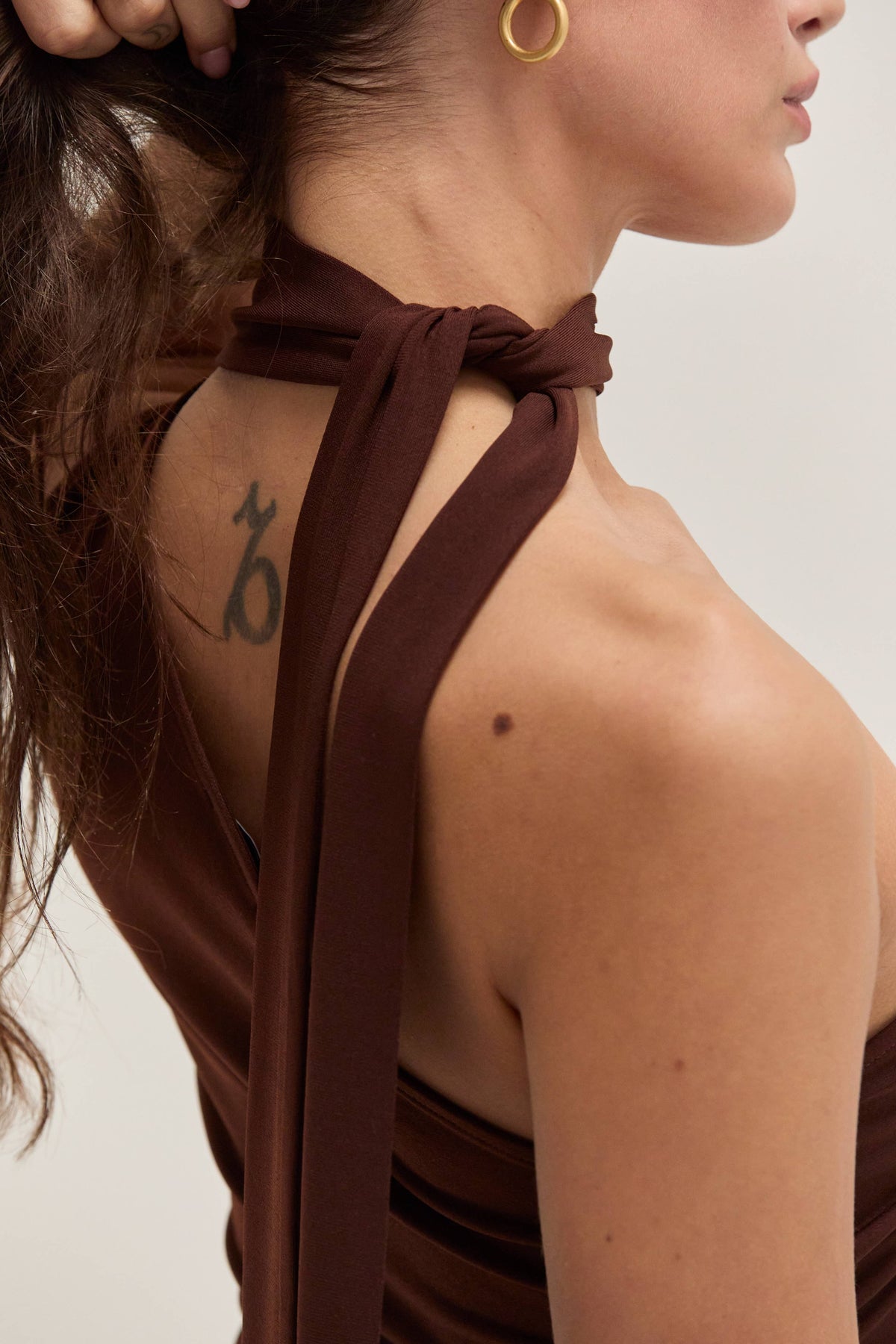 Eve Tie Neck Sleeveless Knit Top