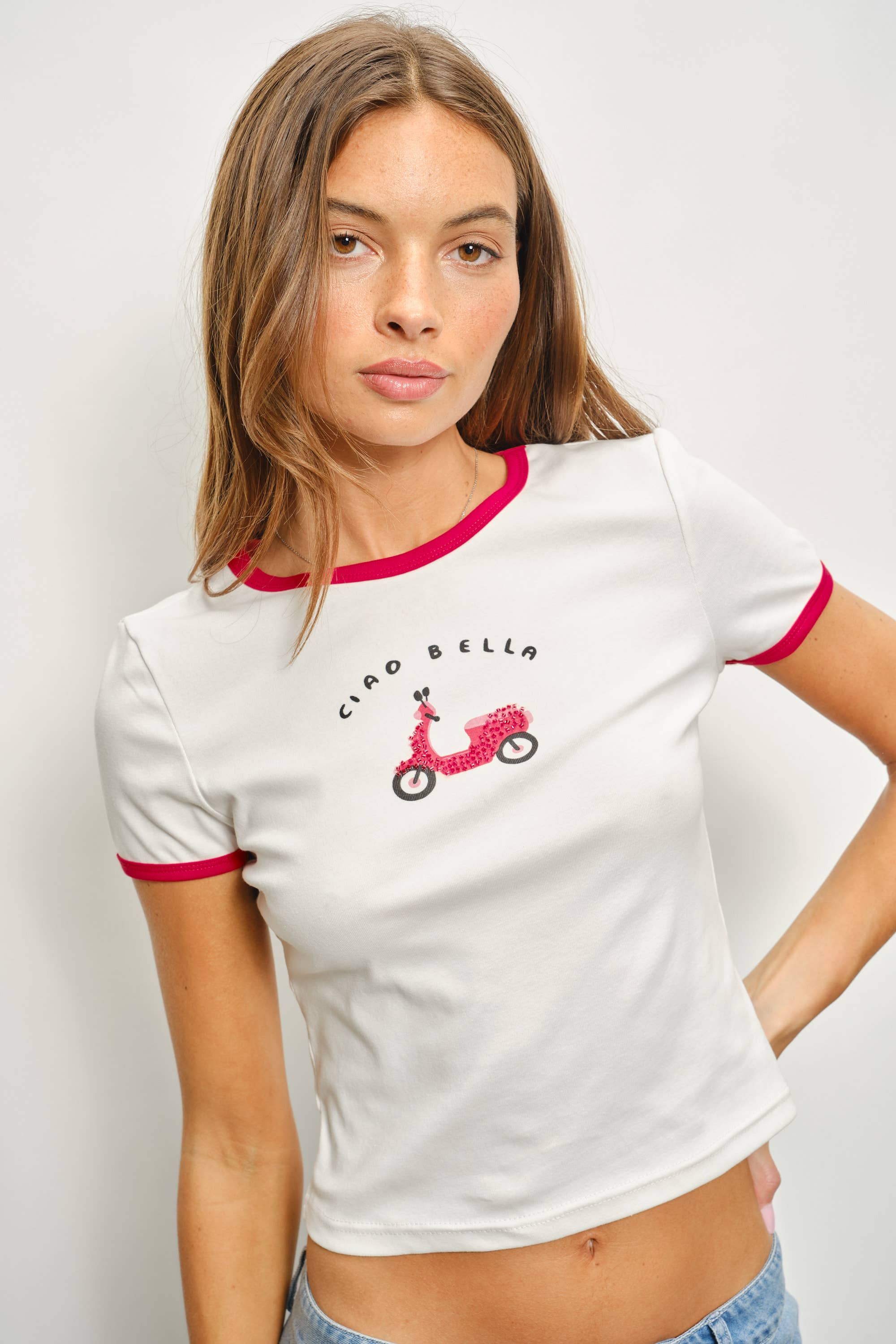 BELLA VESPA BEADED TOP