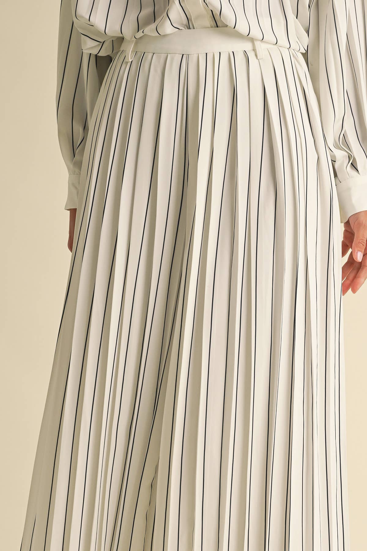 Imara Pleated stripe Pants