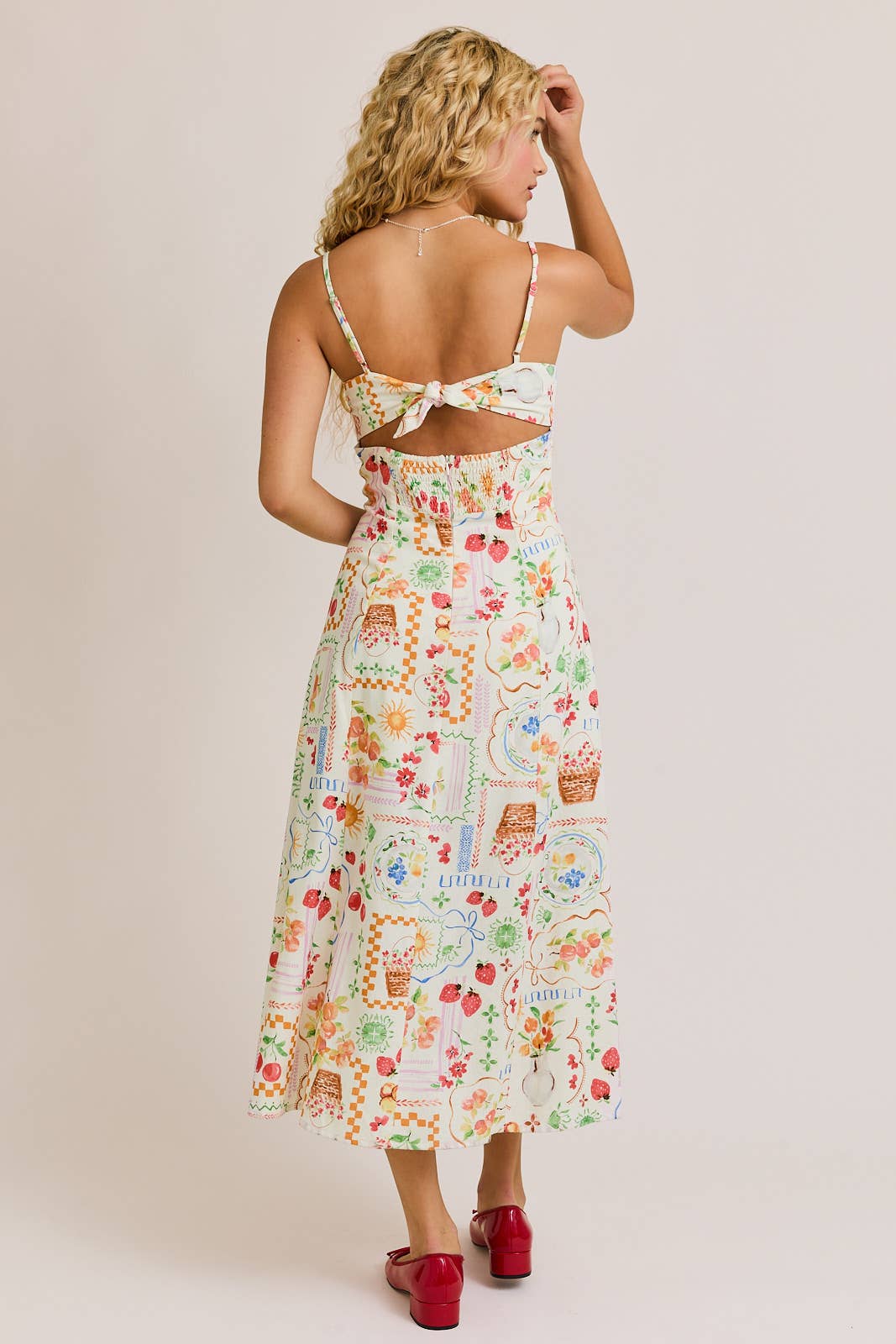 Tilly Fruit BUSTIER MIDI DRESS WITH SLIT