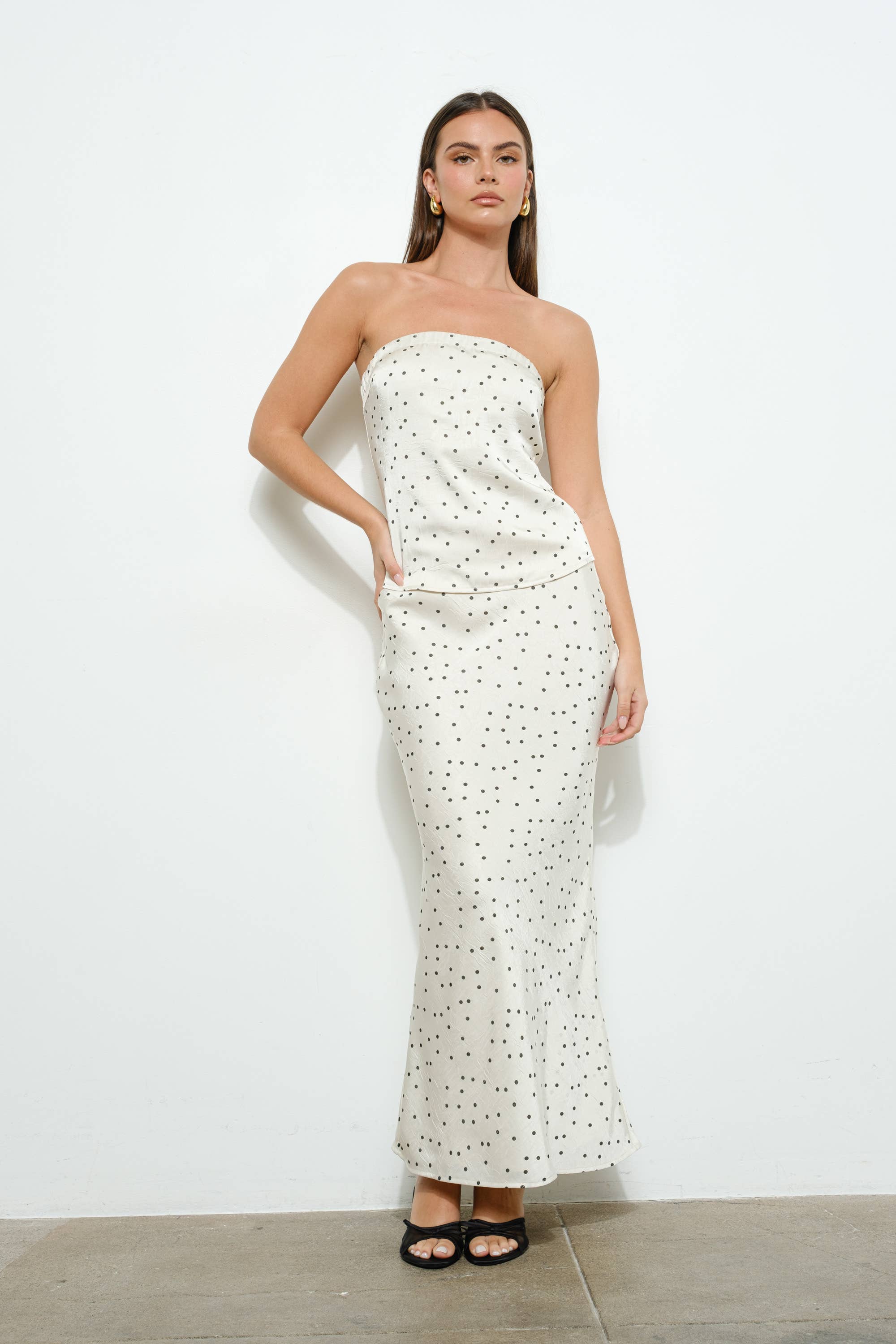 Cailin POLKADOT PRINT MAXI SKIRT