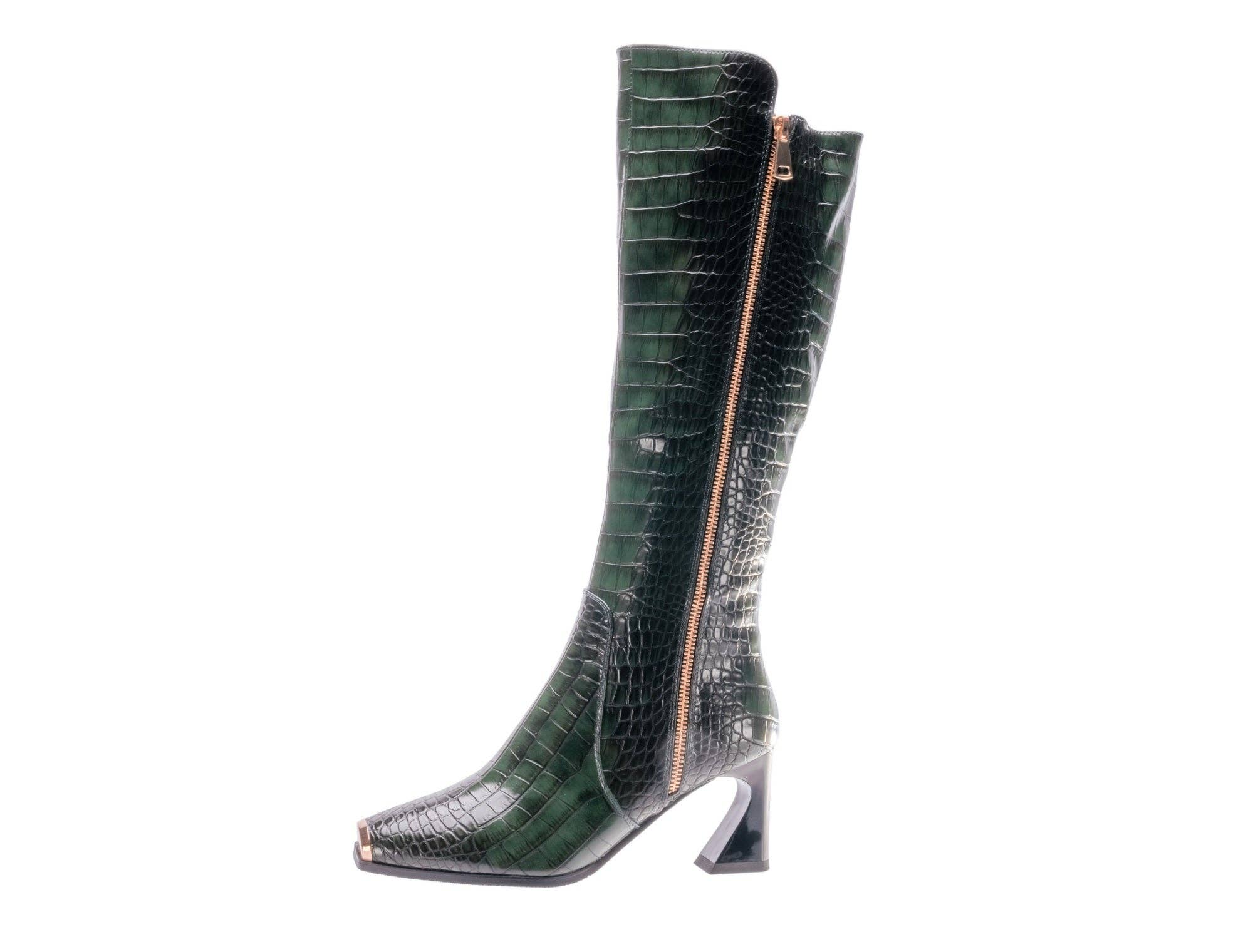 Ninety Union LONDON Tall Croco-Printed High Heel Boot
