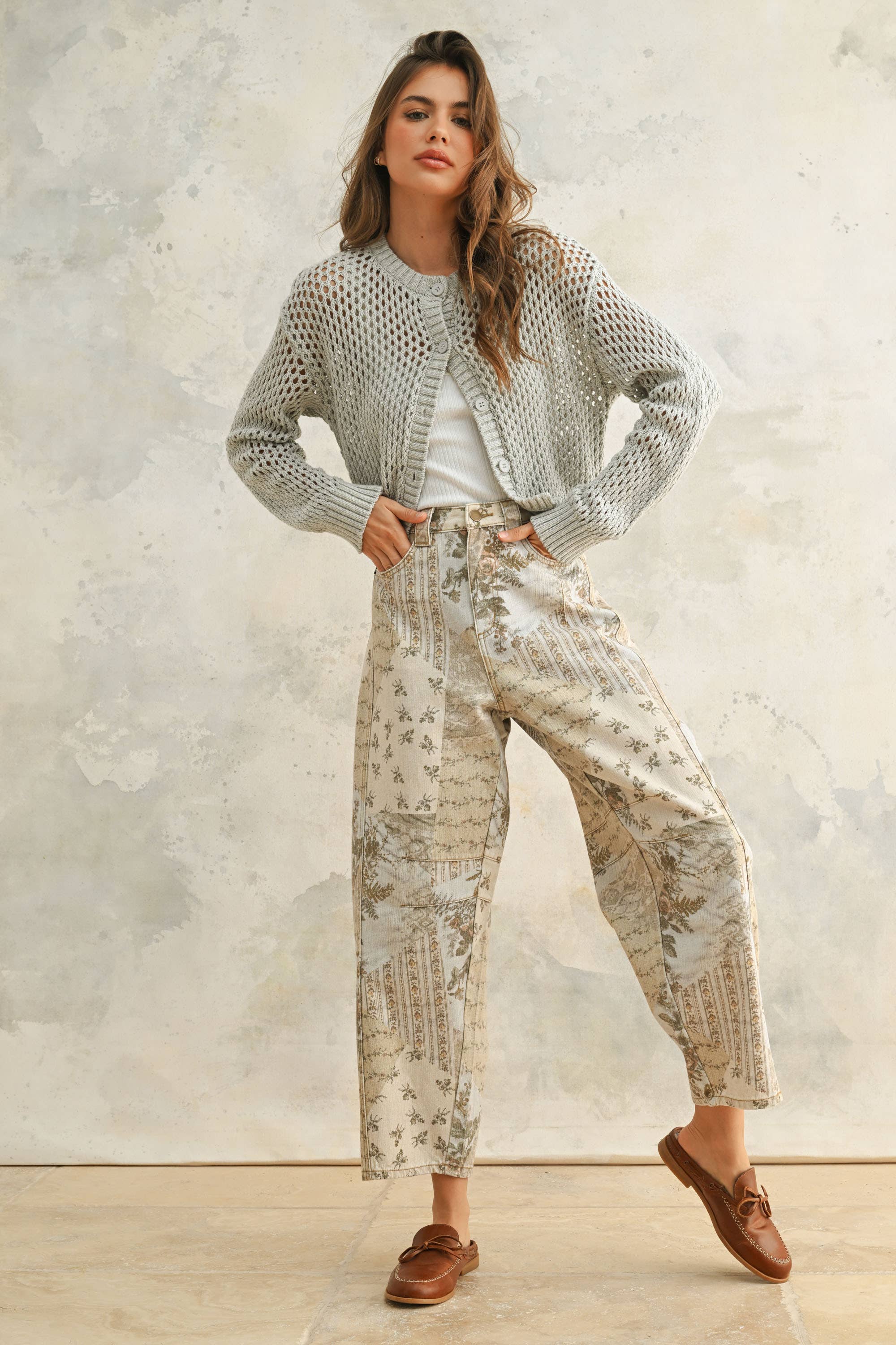 Reece MULTI PRINTED BARREL PANTS