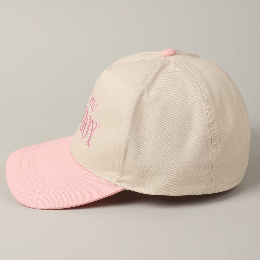 Kiss Me Cowboy Embroidery Two-Tone Cap