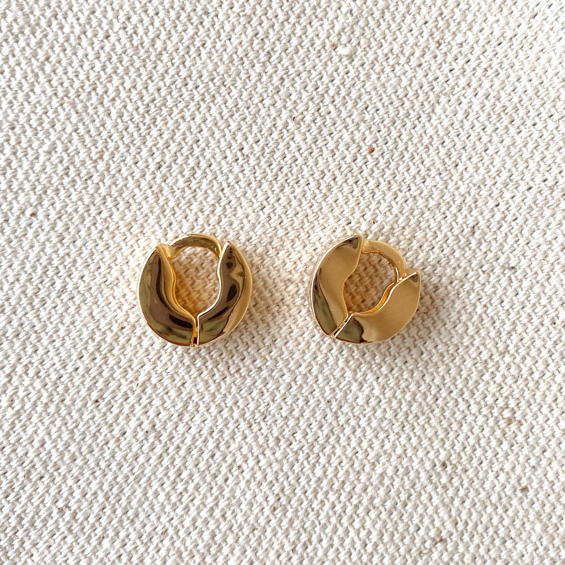 18k Gold filled Mini Chunky Clicker Earrings