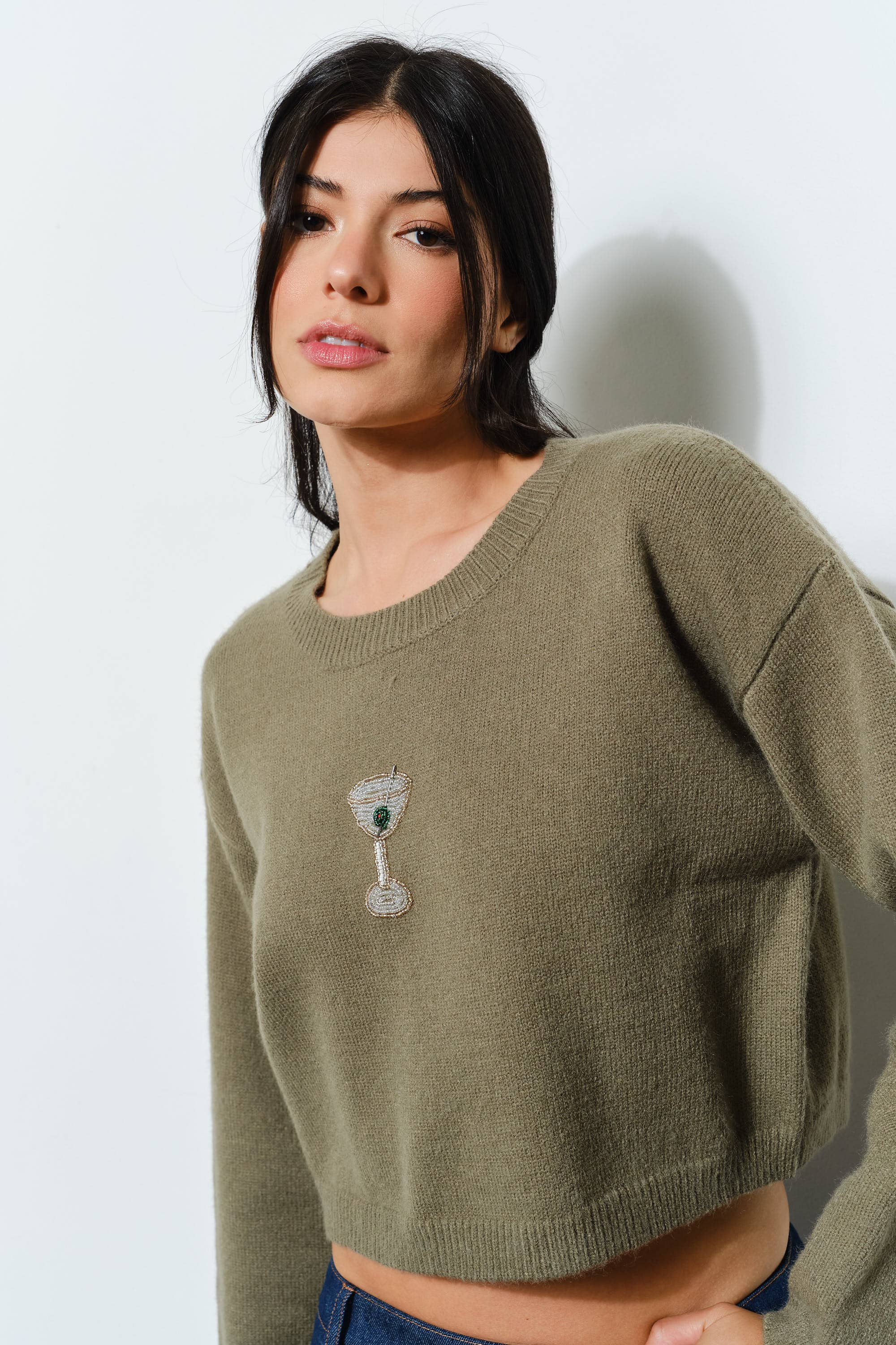 ADDISON MARTINI BEAD SWEATER