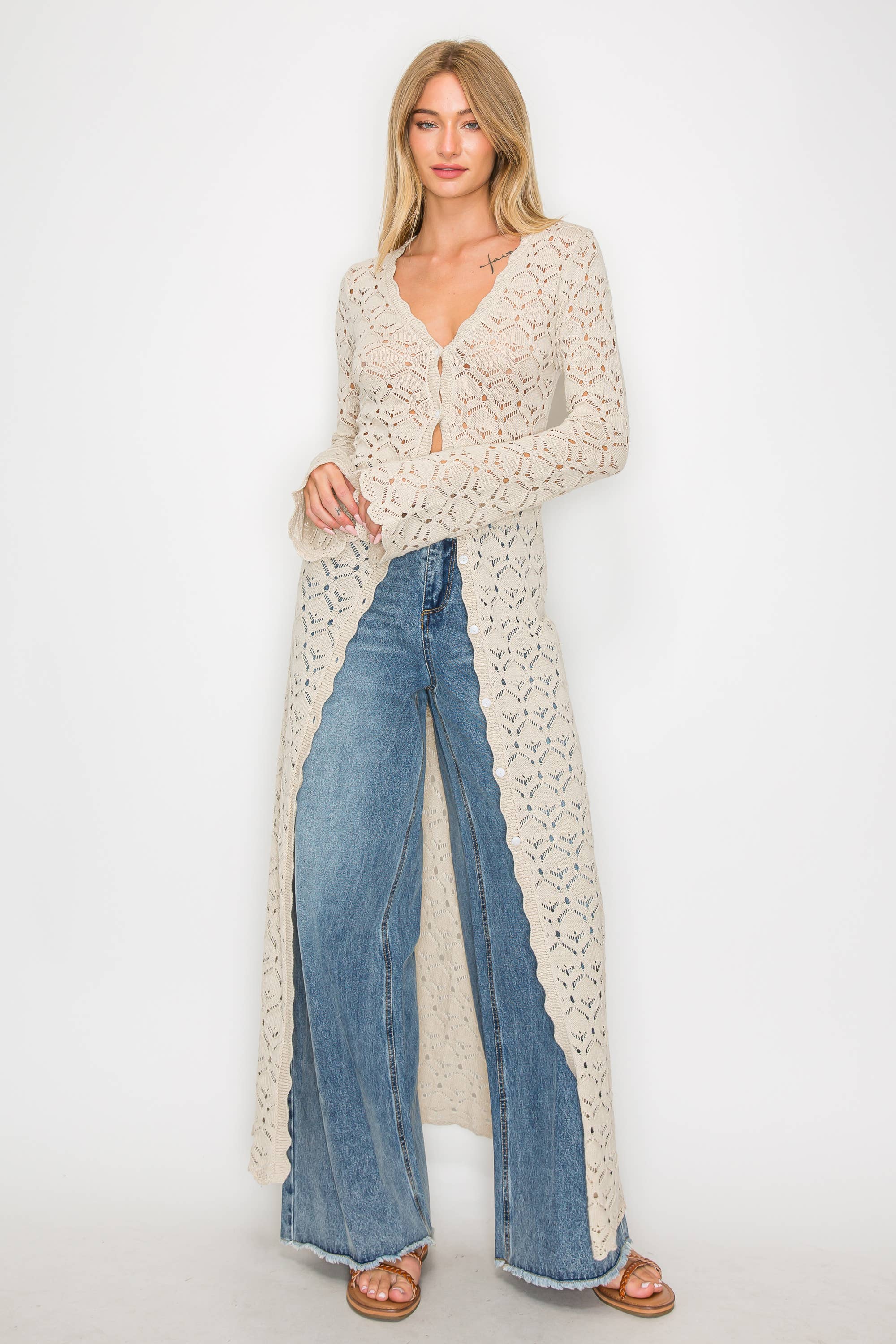 Crochet maxi cardigan