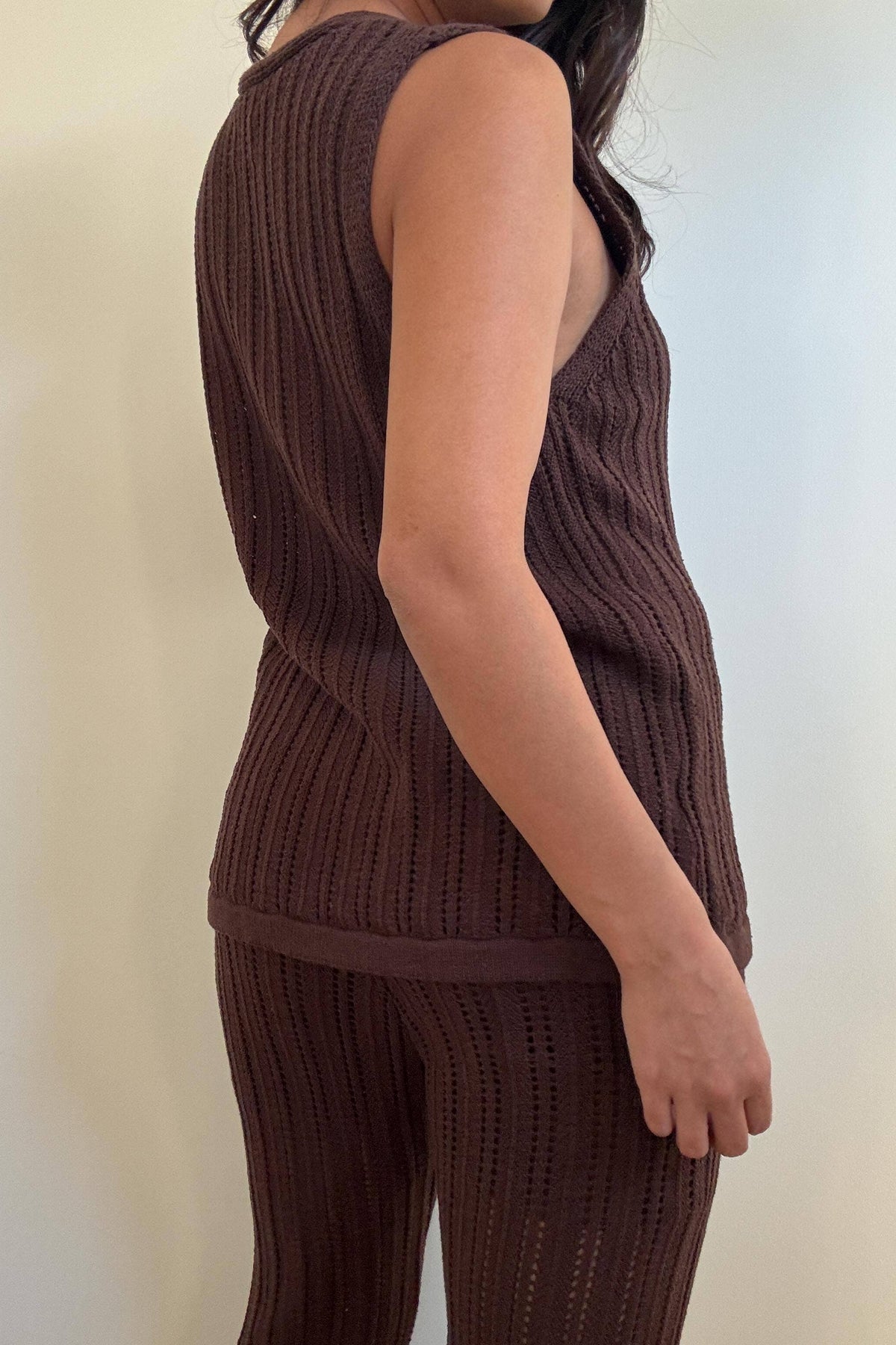 Elliana Tie Front Knit Vest Top