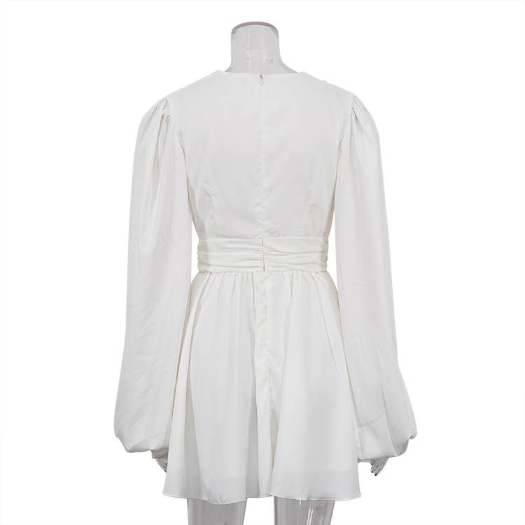 Allira V-Neckl Long Sleeves Mini Dress
