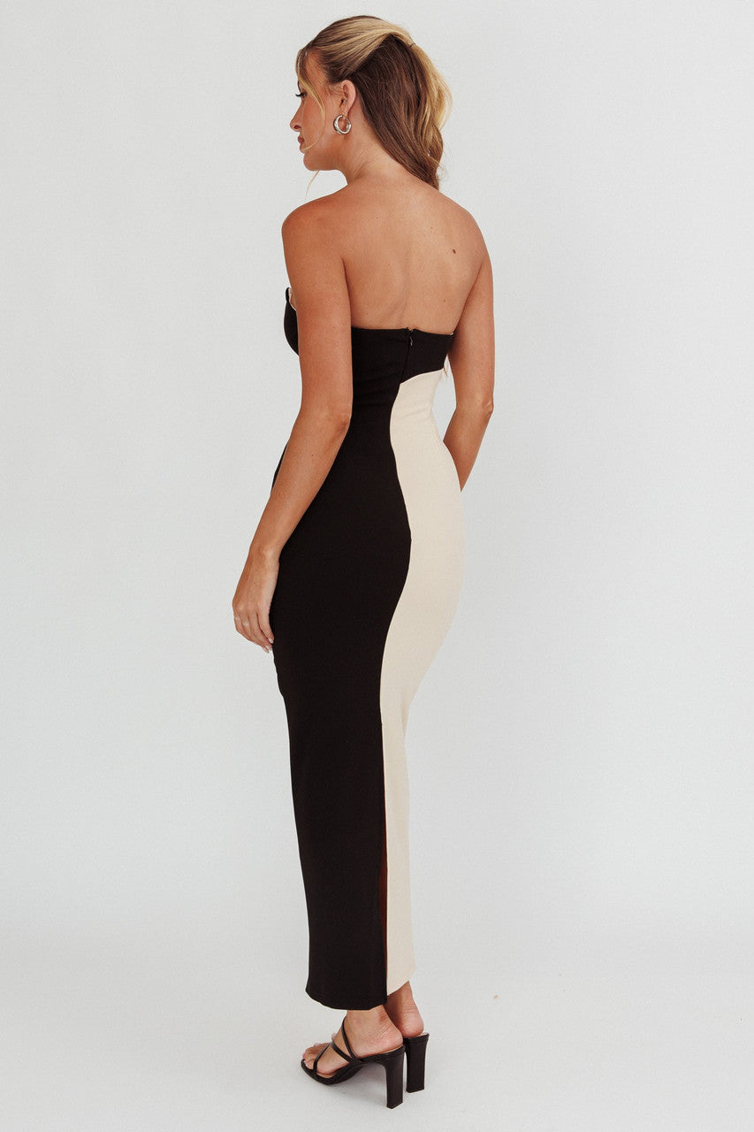 YIN YANG SLEEVELESS MAXI DRESS