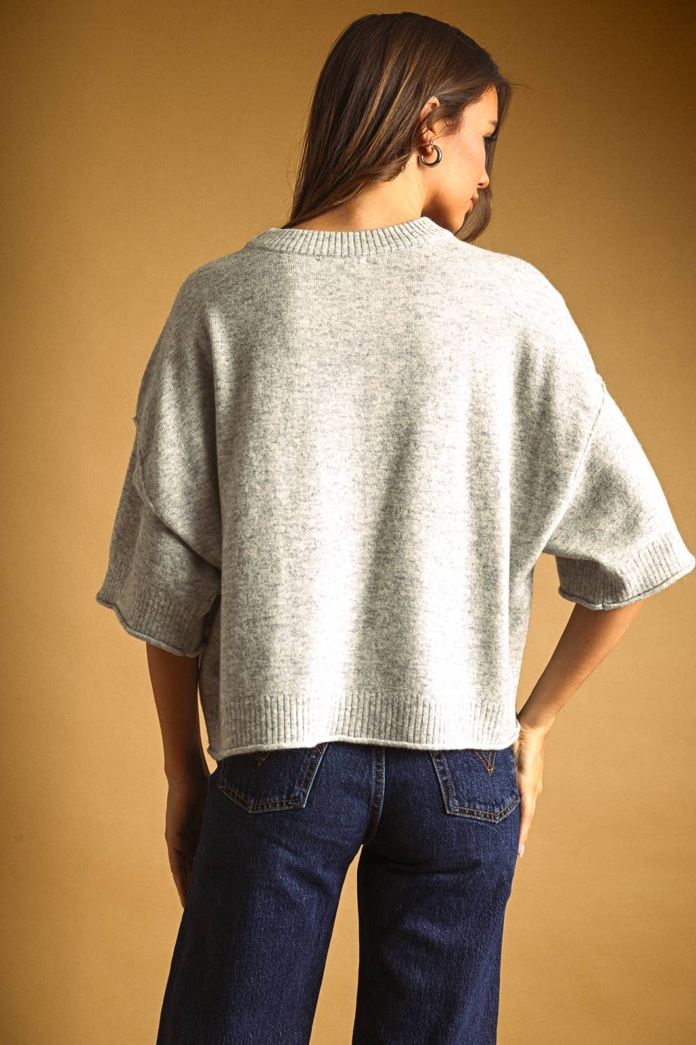 Ember SHORT SLEEVE KNIT CROP TOP