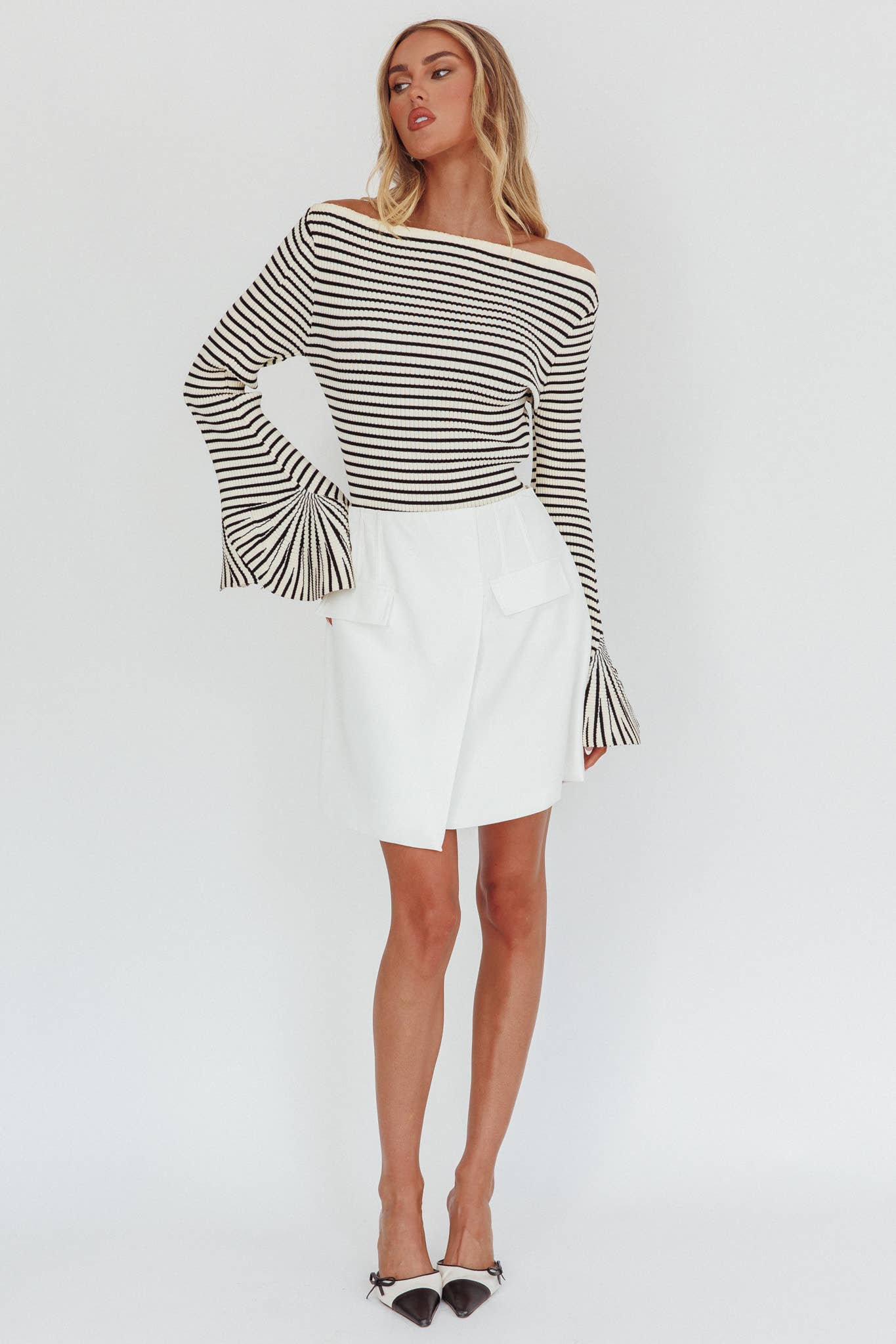Betty LONG SLEEVE STRIPED TOP | Inkeri Boutique