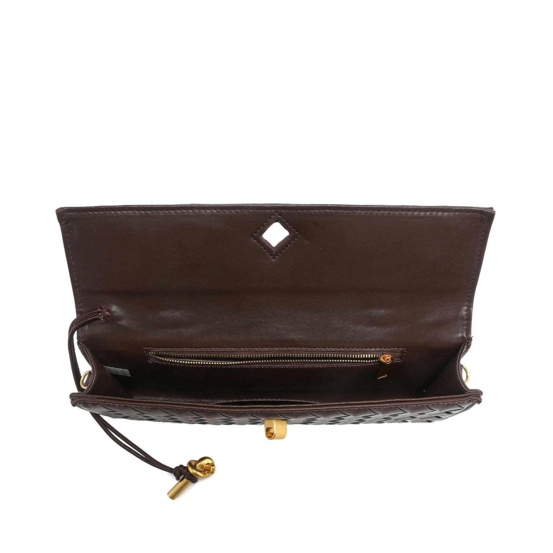 Sasha Weave Faux Leather Clutch