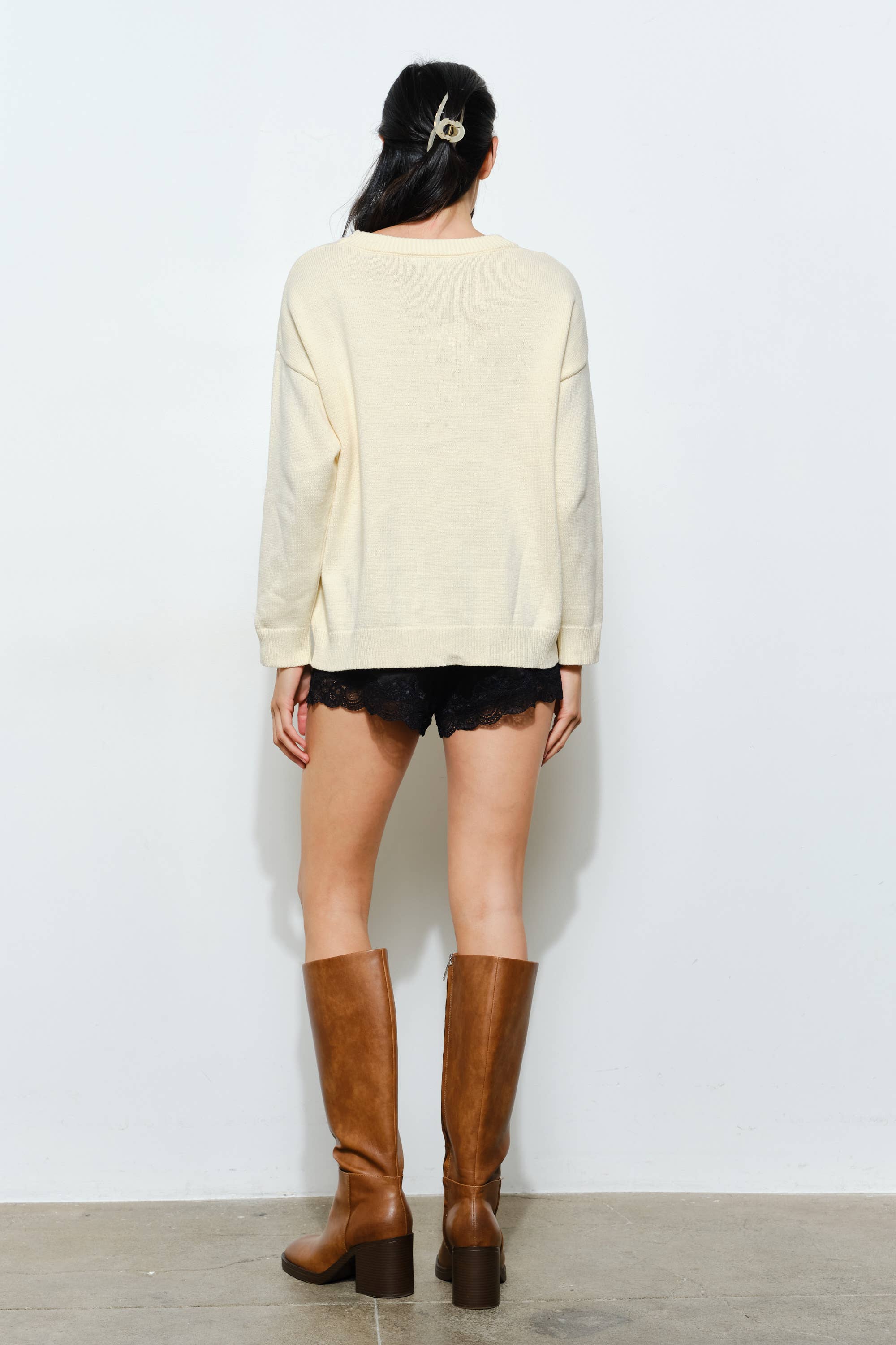 SORA MARTINI BEAD SWEATER
