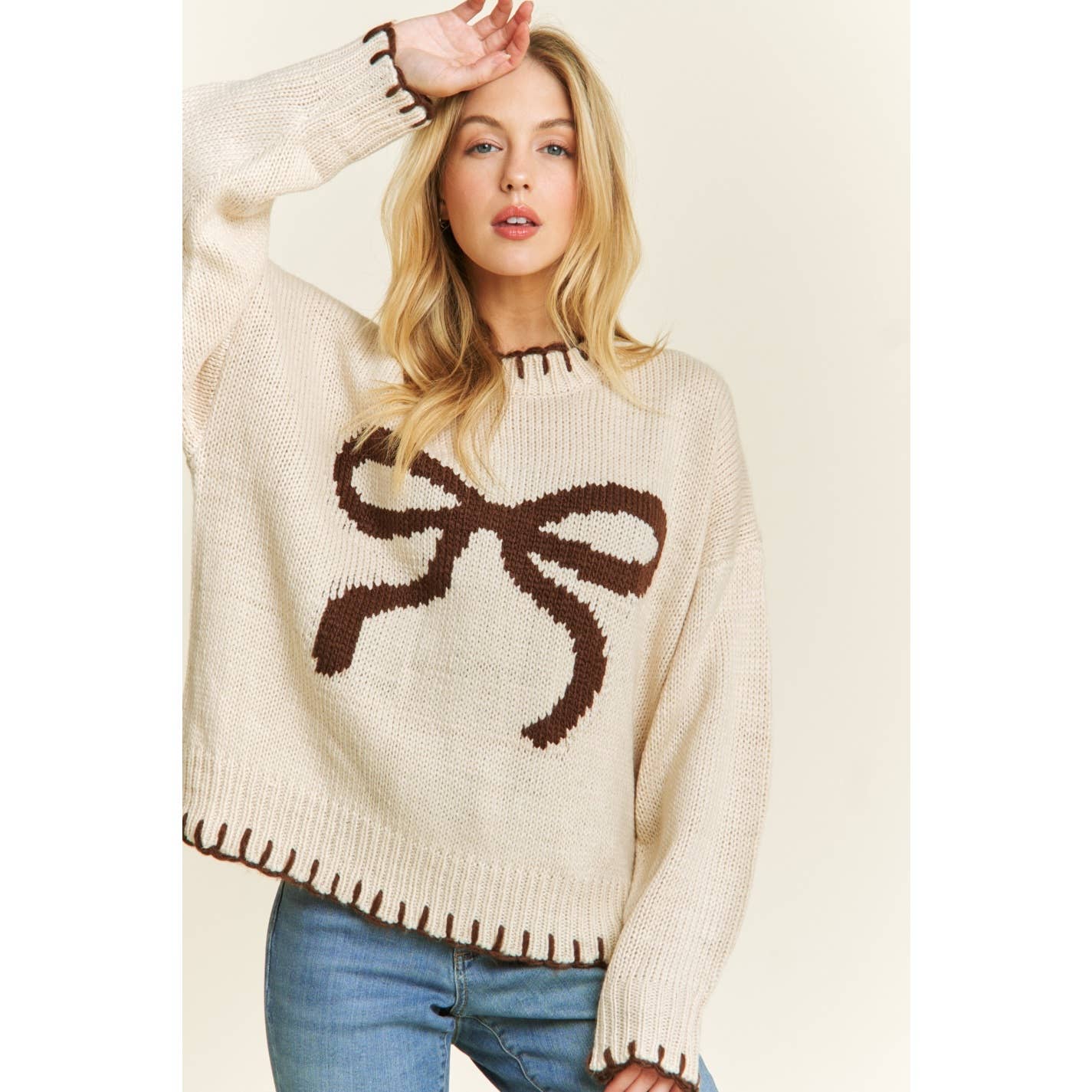 Ella BOW PULLOVER SWEATER