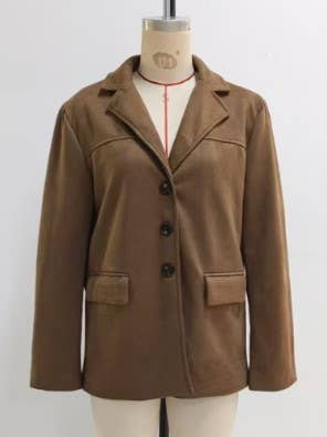 Old School Oversized Suede Blazer