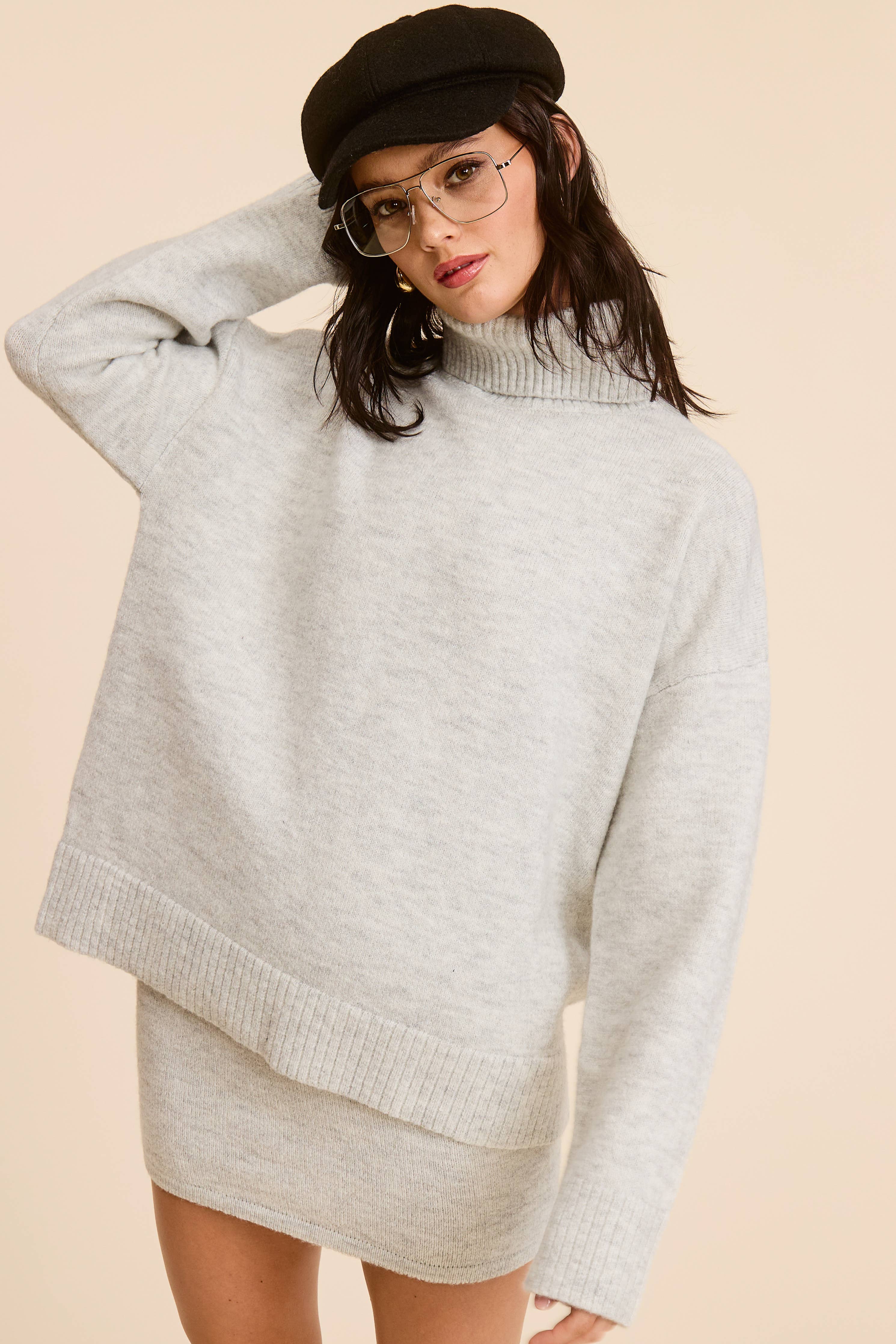 Hadley TURTLENECK SWEATER MINI-SKIRT MATCHING SET