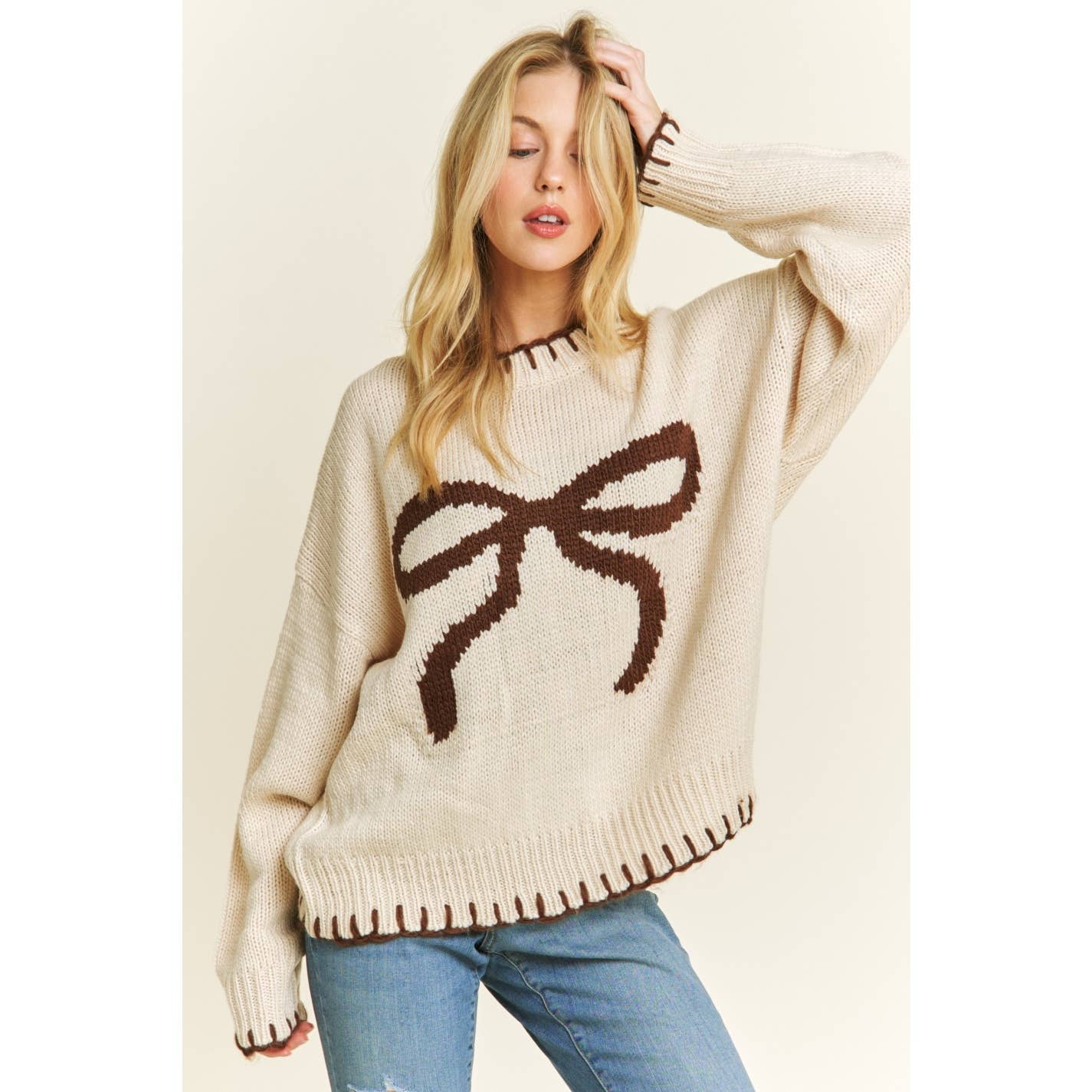 Ella BOW PULLOVER SWEATER