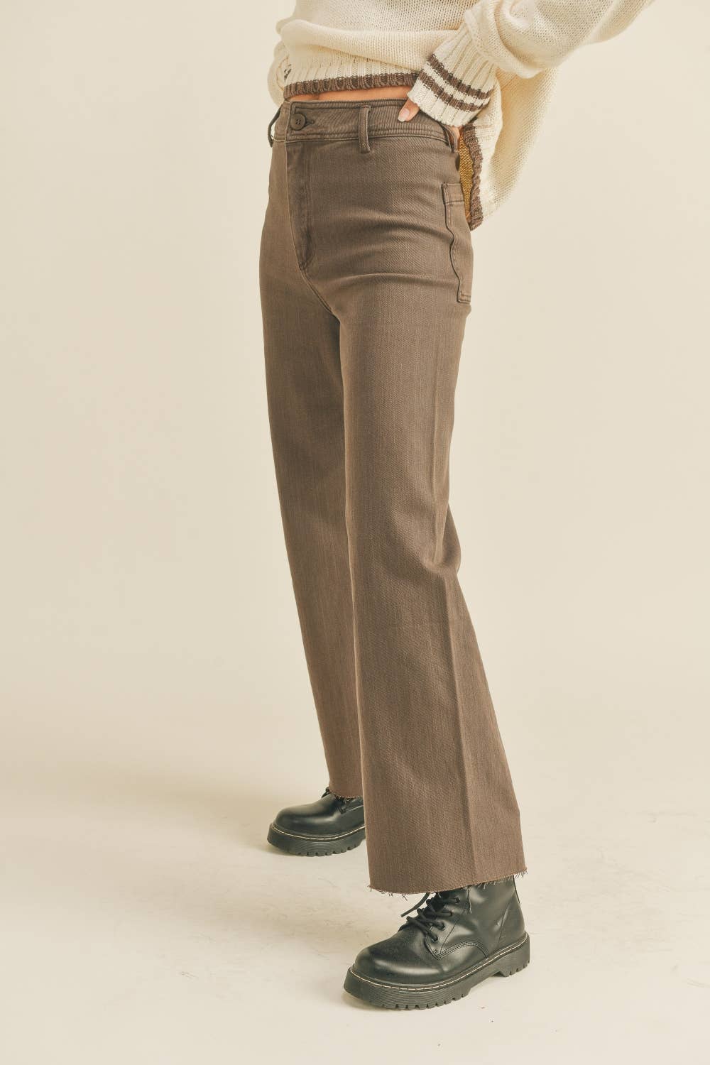 Andrea STRAIGHT WIDE LEG DENIM PANTS