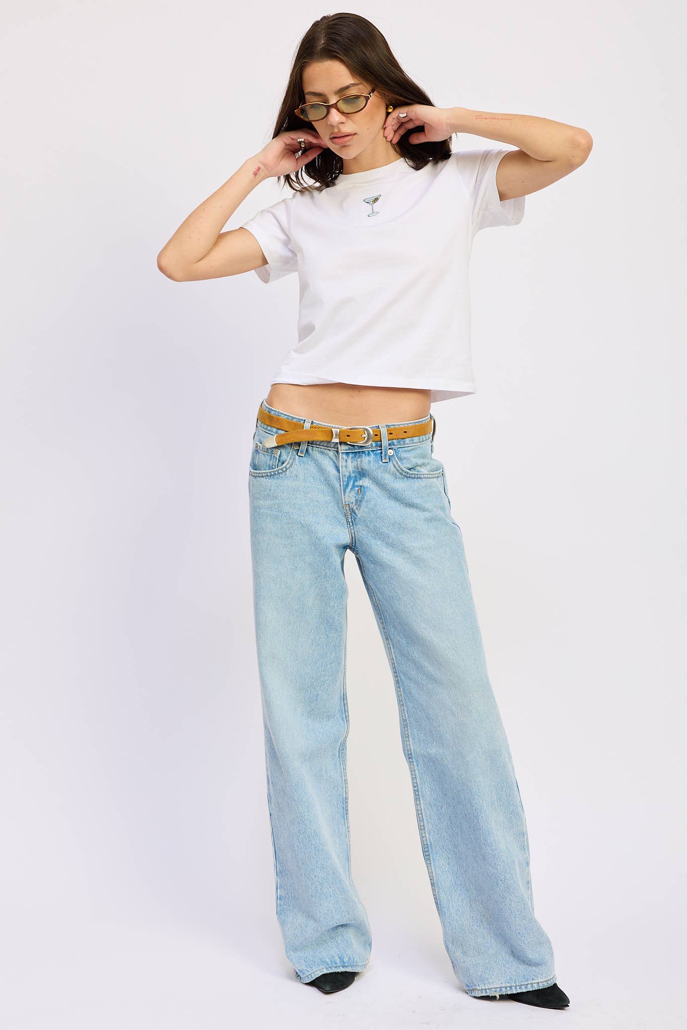 DIRTY MARTINI EMBROIDERED BABY TEE