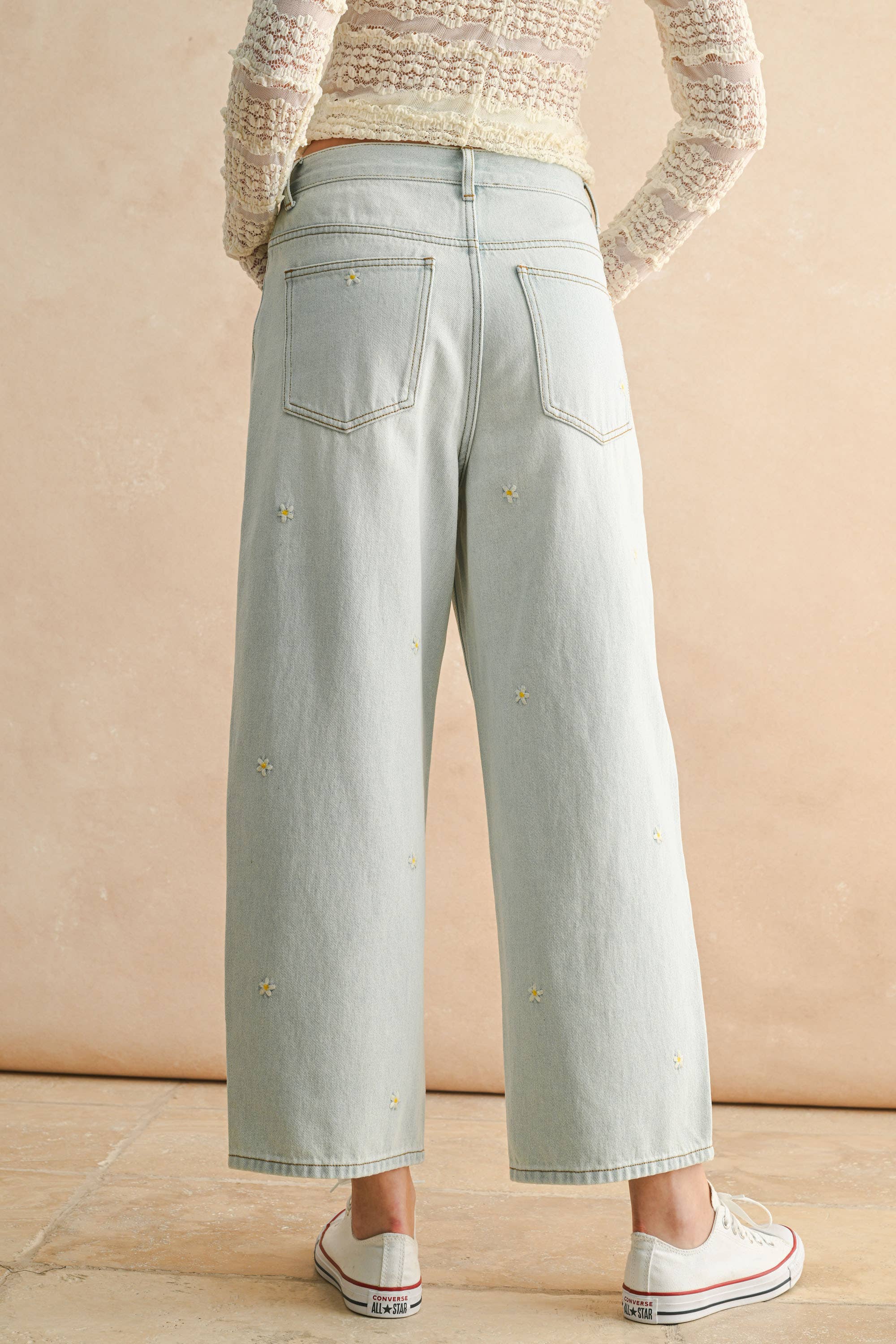 Brooks FLOWER EMBROIDERY PANTS