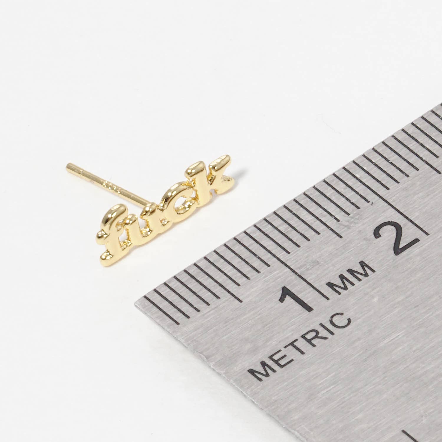 F*ck You Gold Dipped Post Earrings