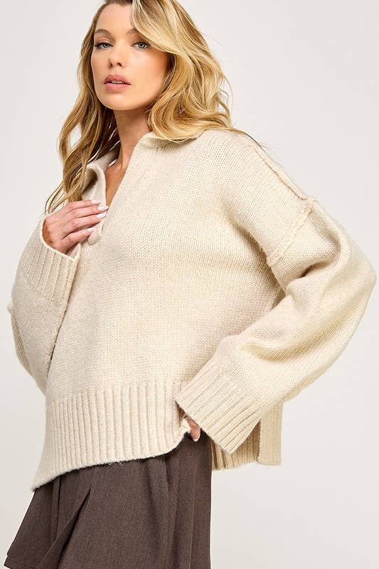 Alessia POLO COLLAR SOFT SWEATER