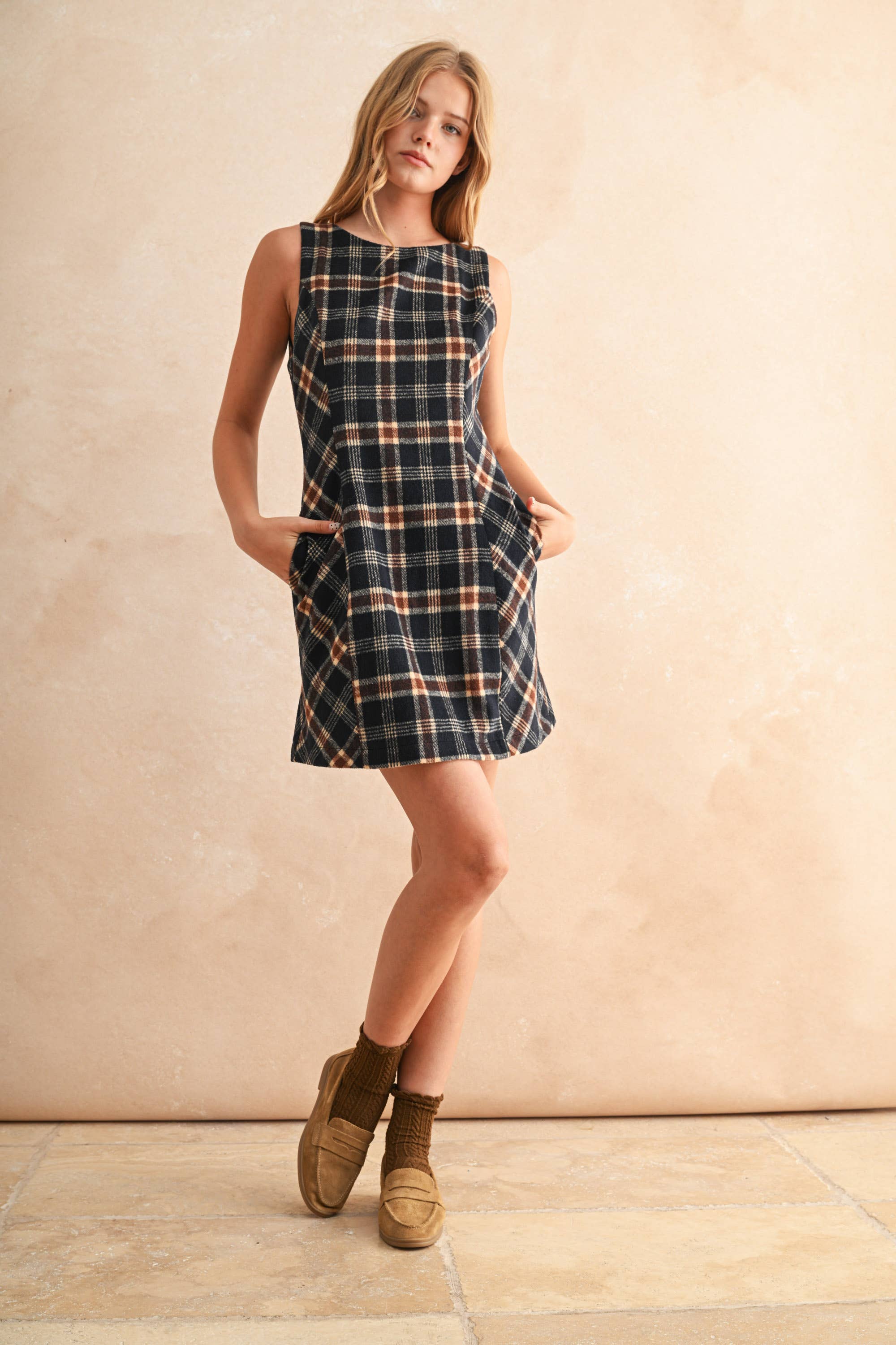 Alani PLAID PATTERN DRESS