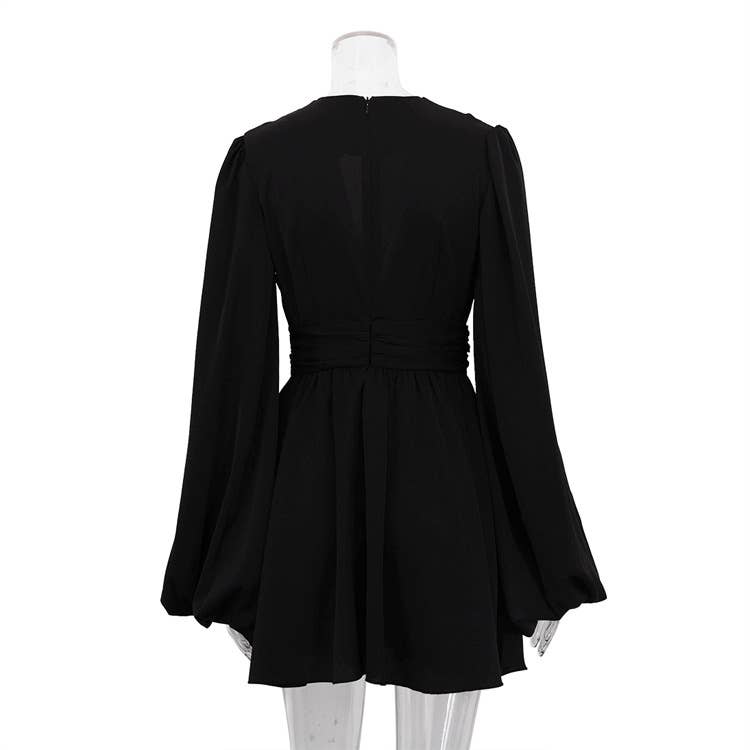 Allira V-Neckl Long Sleeves Mini Dress