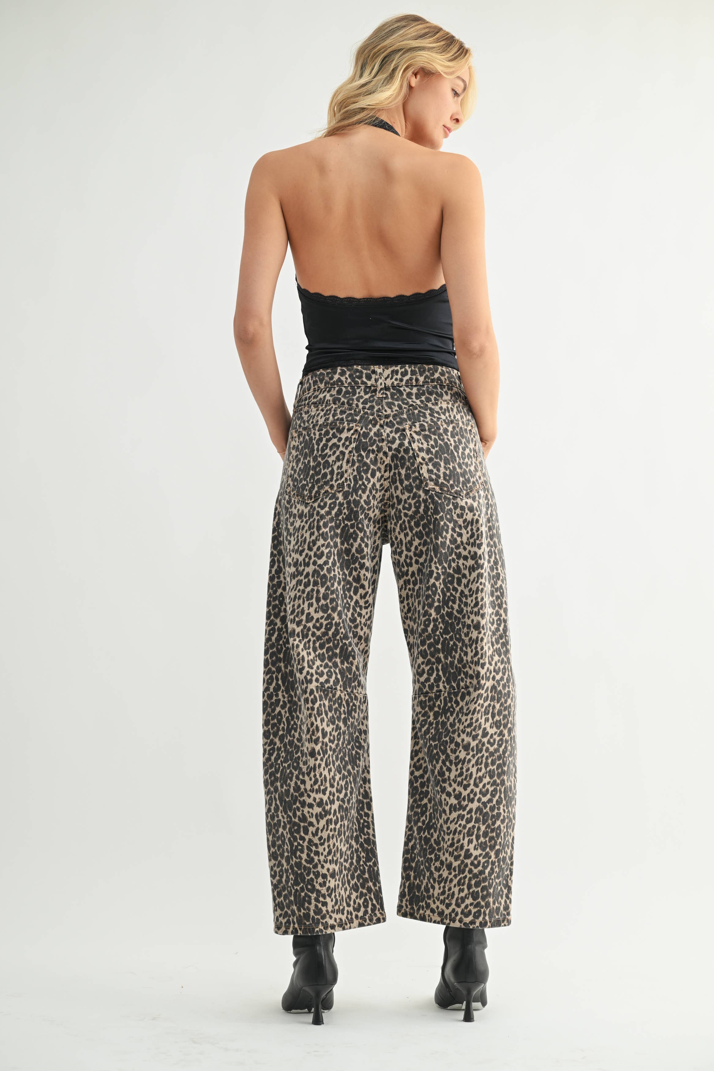 Beckett Leopard Print Barrel Jean